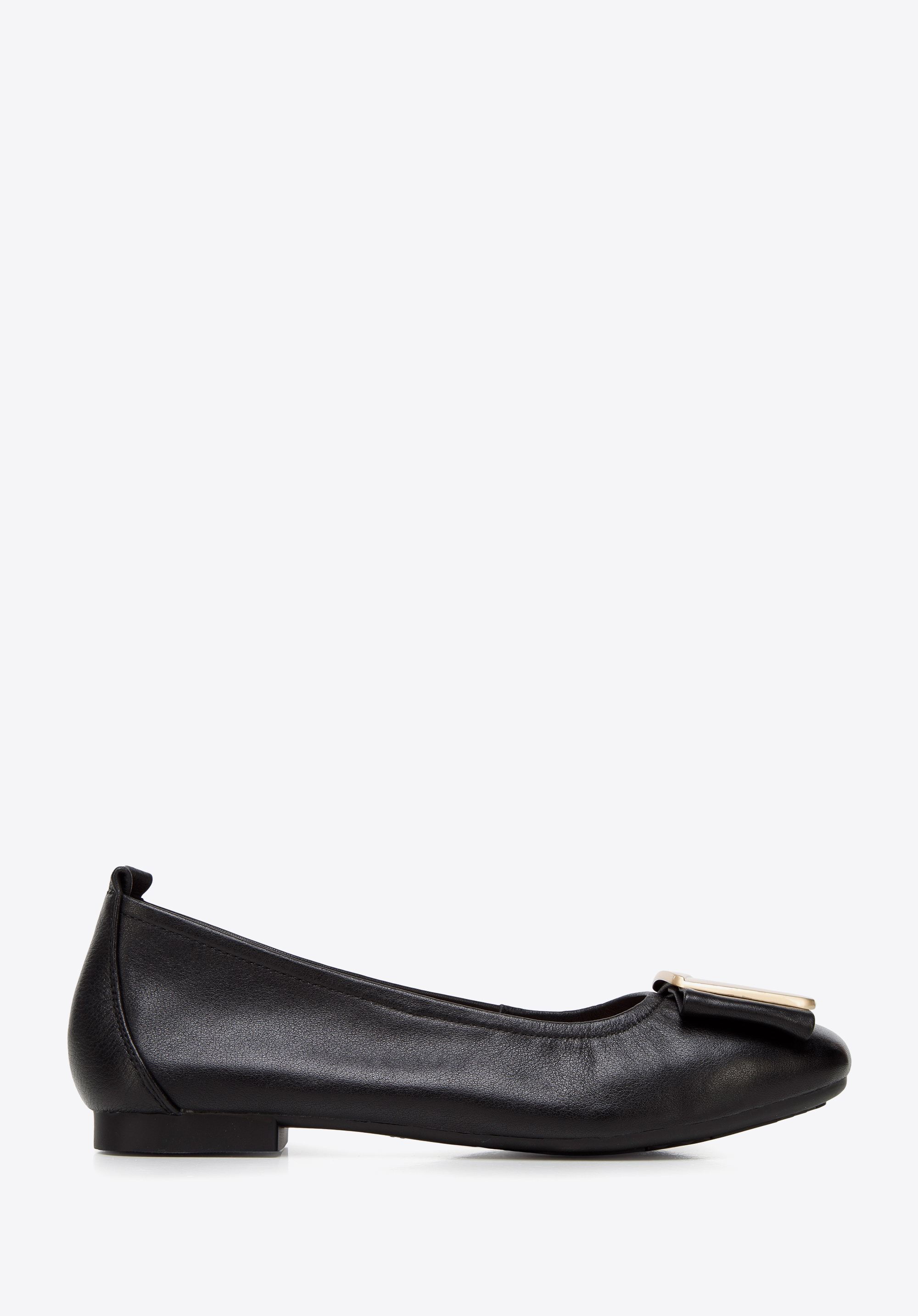 Ballerinas aus weichem Leder mit Schnalle, schwarz, 94-D-951-1-35, Bild 1