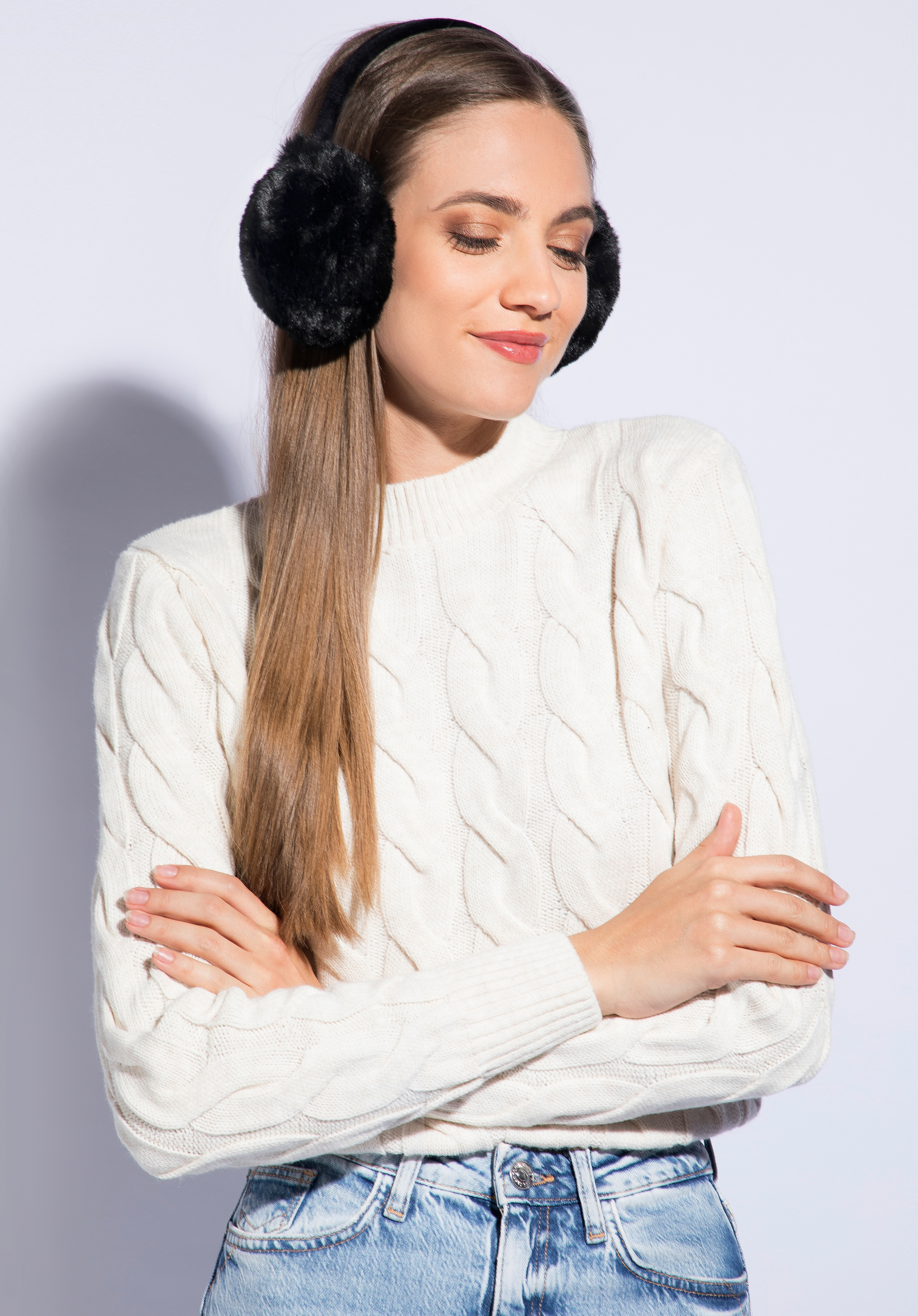 Baskenmütze für Damen mit Bommel