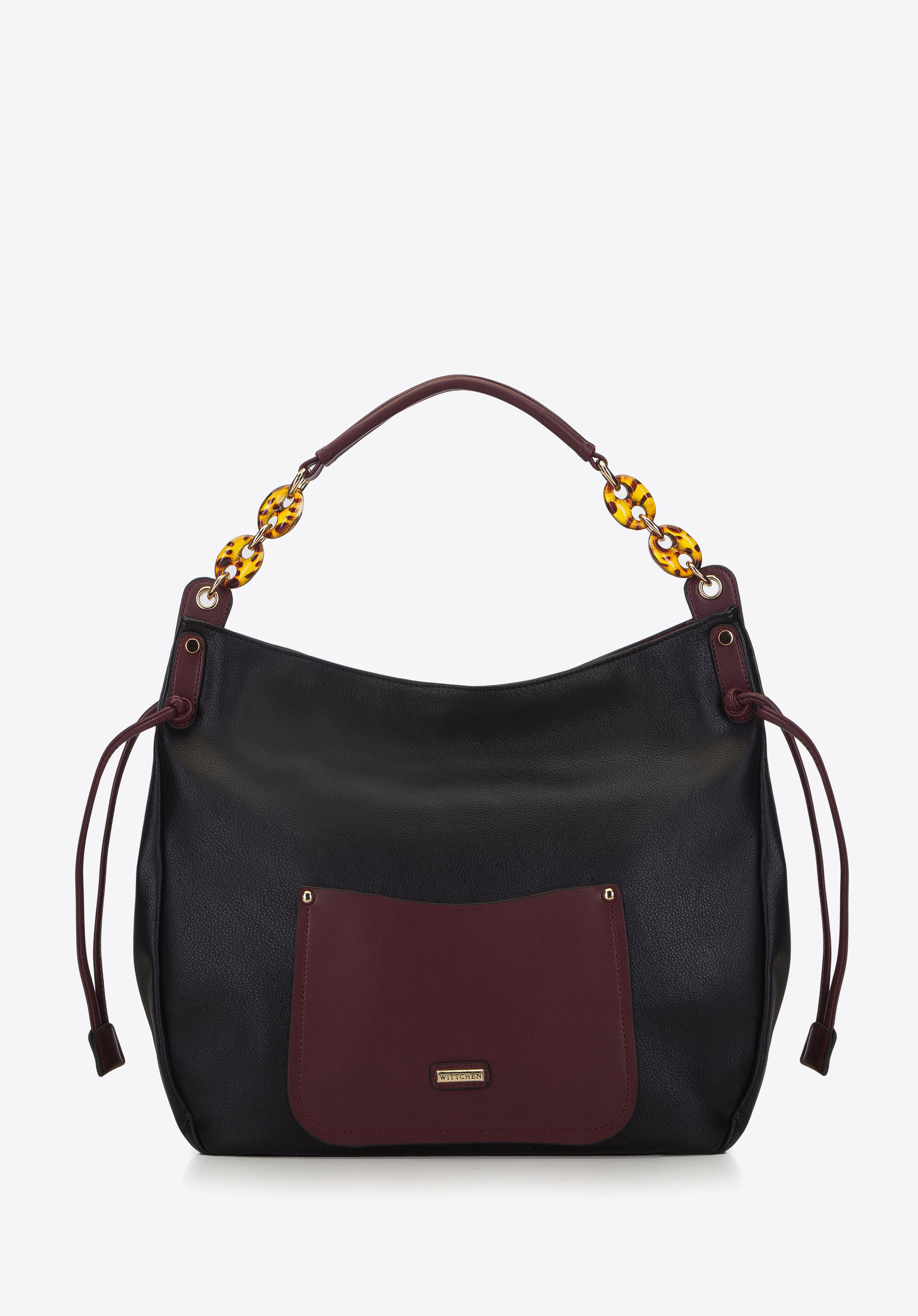 Beuteltasche mit Innentasche auf der Vorderseite, schwarz, 93-4Y-604-12, Bild 1