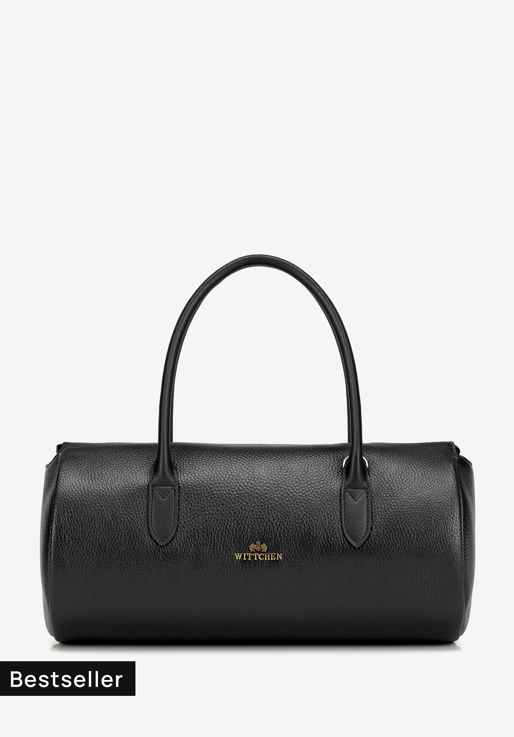 Bowlingtasche aus Leder für Damen, schwarz, 103-4E-207-1, Bild 1