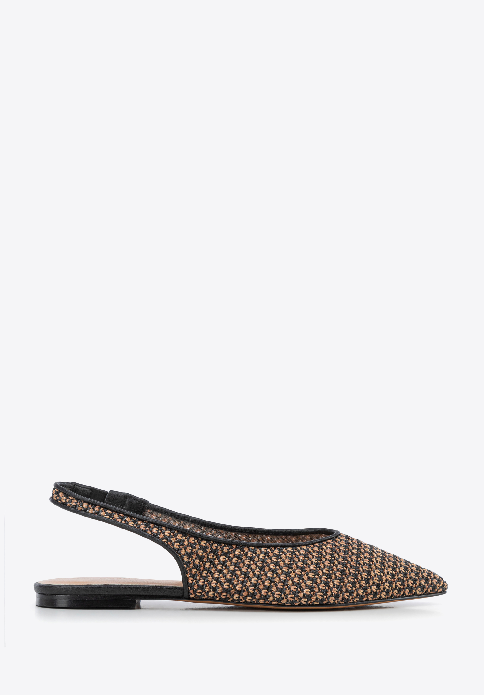Gewebte Slingback-Ballerinas, schwarz-braun, 100-DP-350-1-39, Bild 1