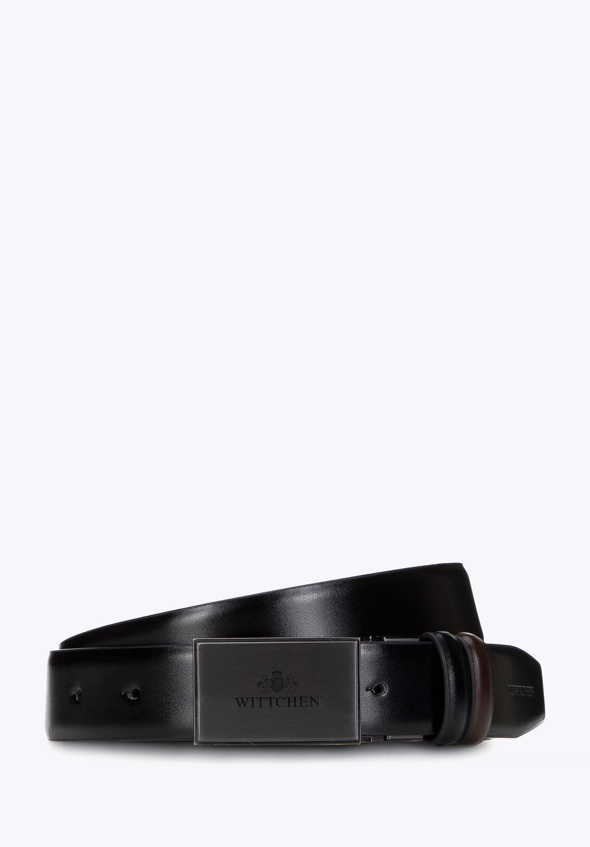 Beidseitig  Ledergürtel für Männer, schwarz-braun, 98-8M-967-1-10, Bild 1