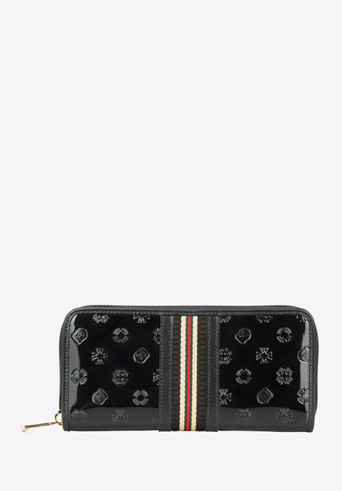 Brieftasche aus Lackleder mit Monogramm, schwarz, 34-1-393-11, Bild 4