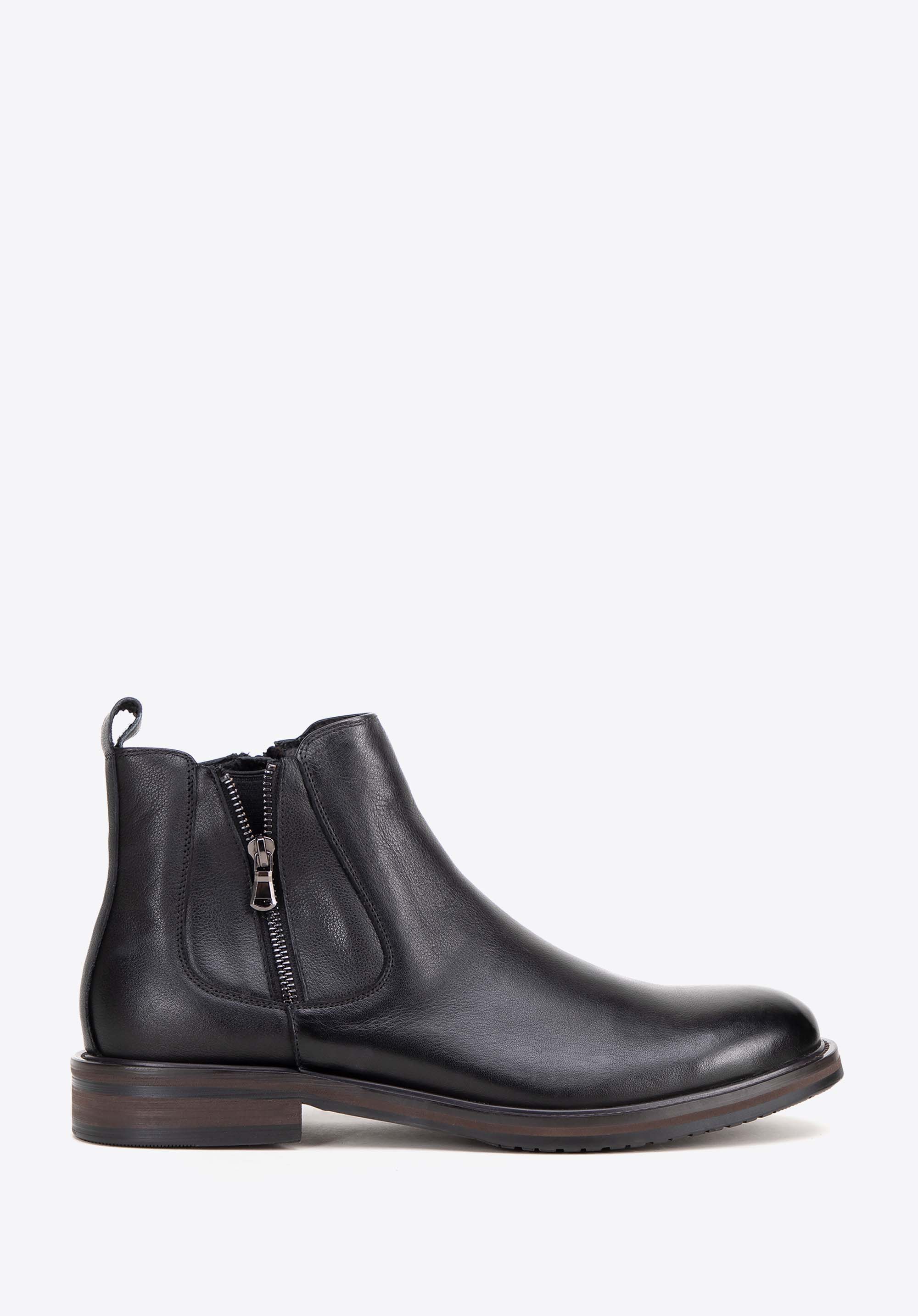 Chelsea-Stiefel aus Leder für Herren, schwarz, 99-M-709-1-39, Bild 1