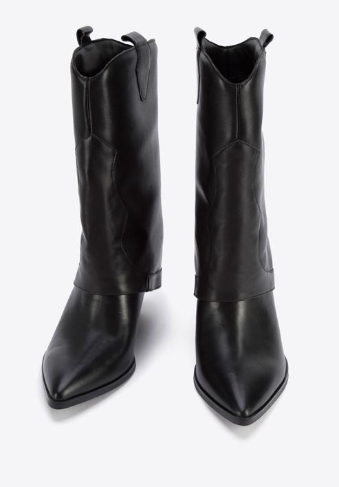 Cowboystiefel für Damen aus Leder, schwarz, 95-D-513-1-35, Bild 2