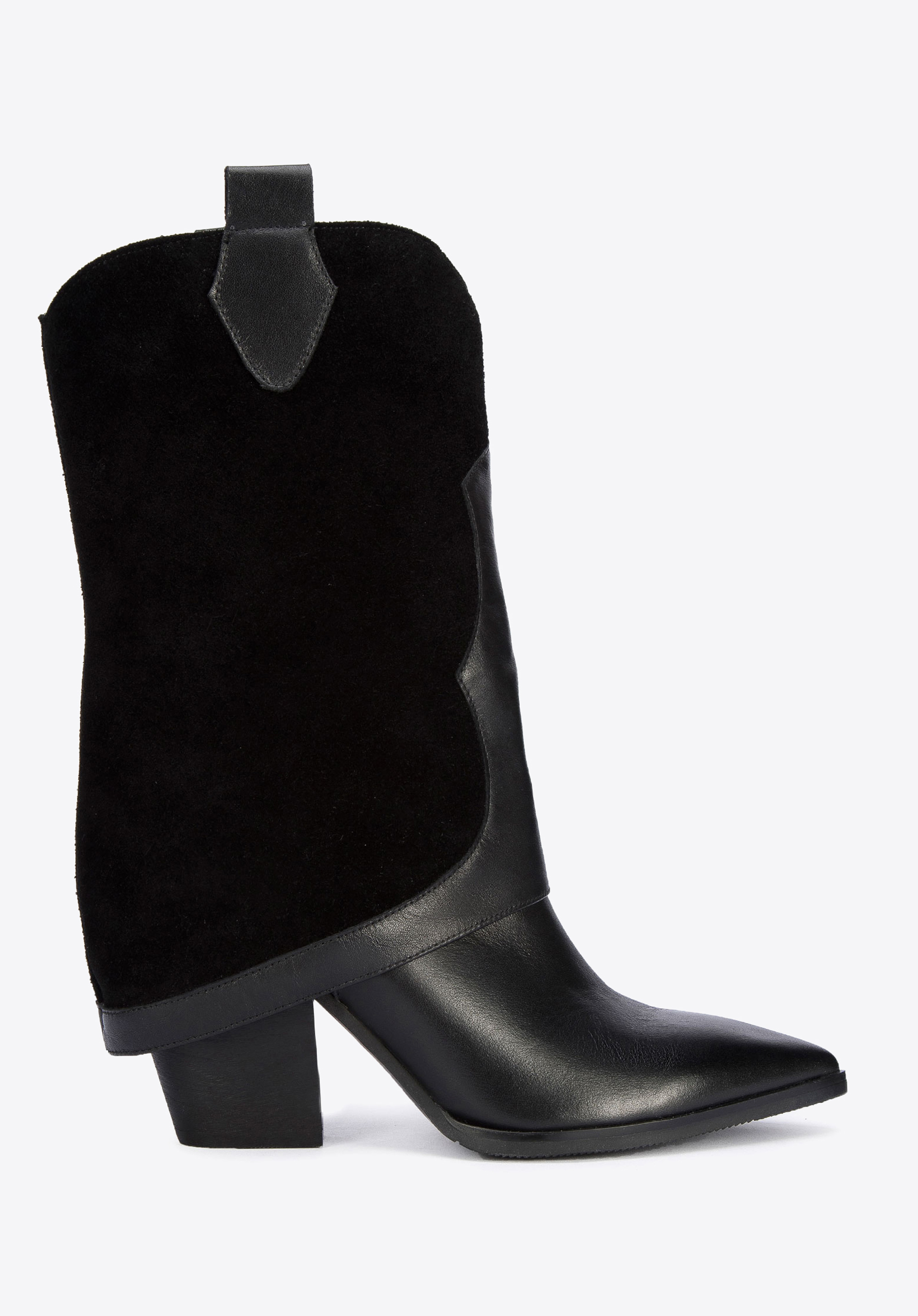 Cowboystiefel für Damen aus zwei Lederarten
