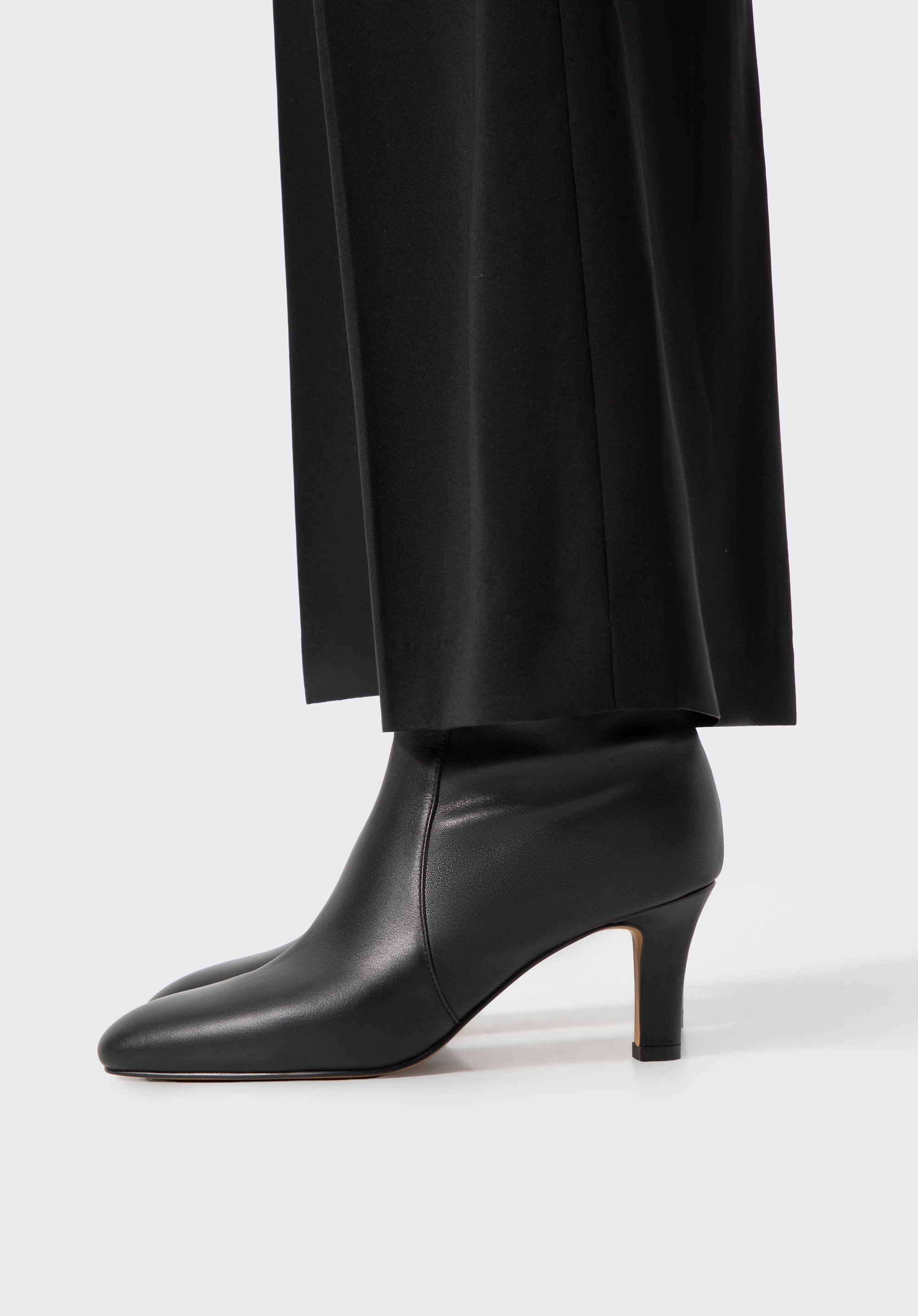 Damen-Ankle-Boots aus Leder mit Absatz, schwarz, 103-D-352-1-35, Bild 1