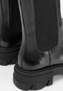 Damen-Chelsea-Boots aus Leder mit dicker Sohle, schwarz, 93-D-802-0-41, Bild 8