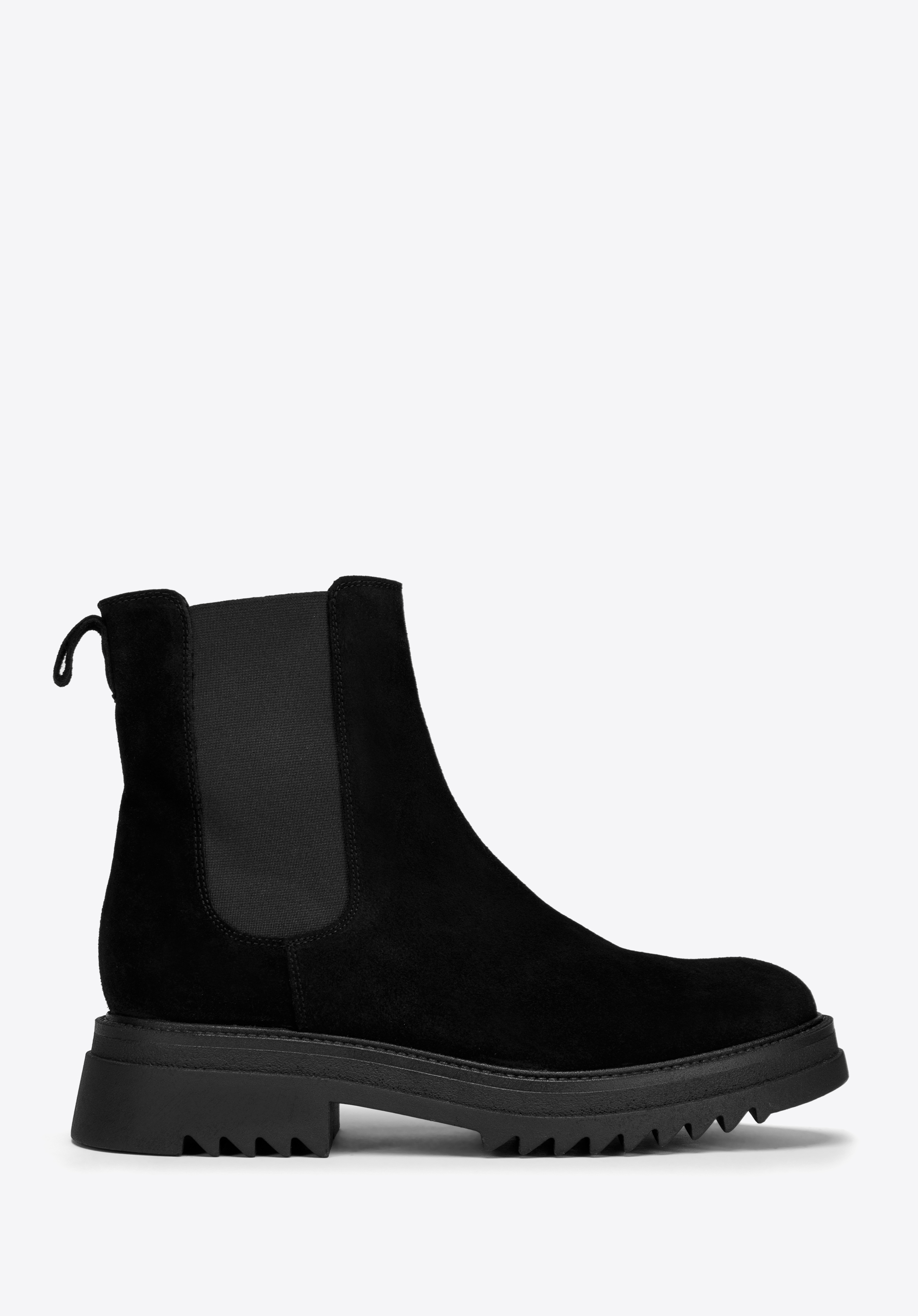 Damen-Wildlederschuhe mit dicken Sohlen, schwarz, 97-D-308-1-41, Bild 1