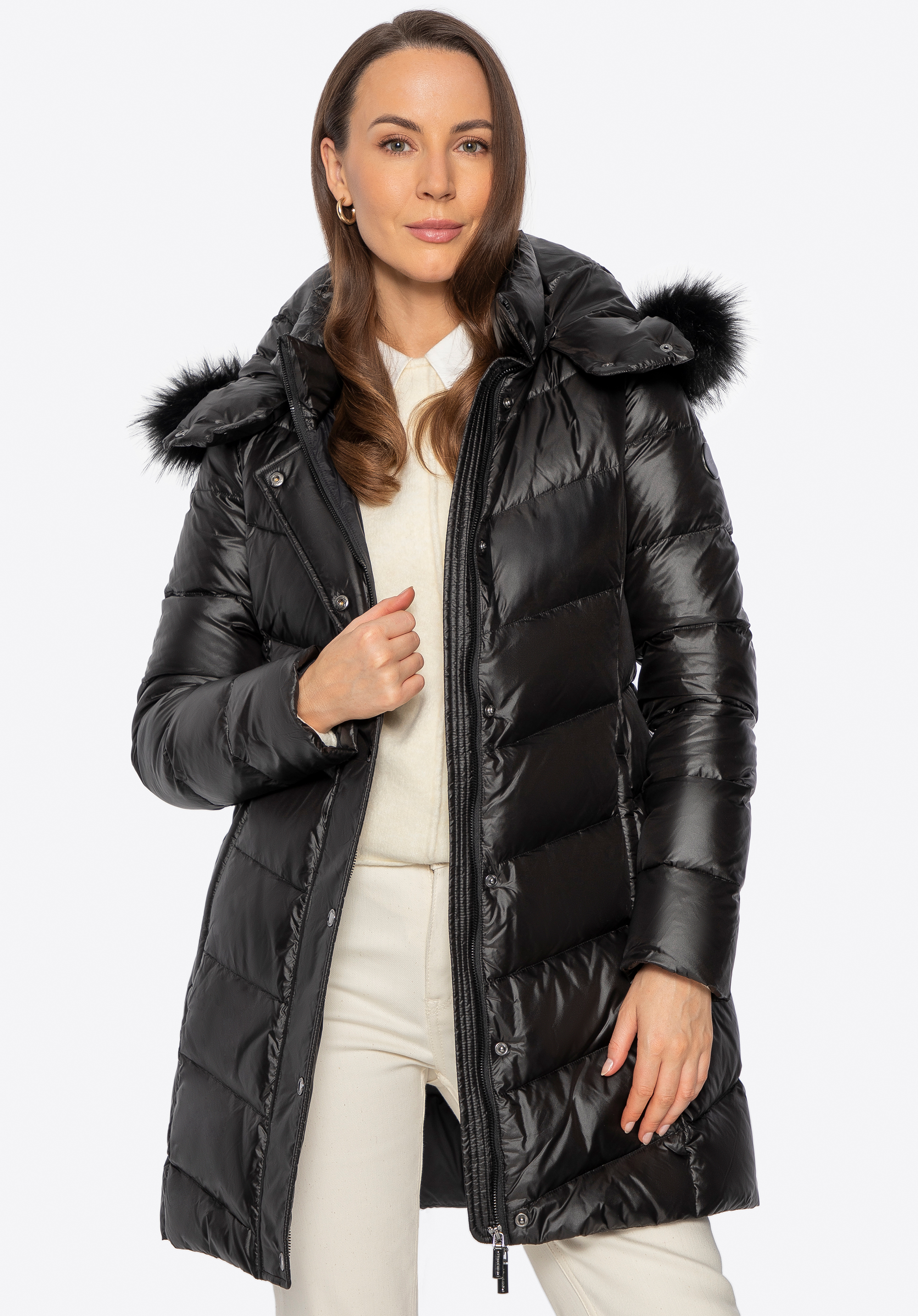 Damen Daunensteppjacke, schwarz, 101-9D-203-1-XL, Bild 1