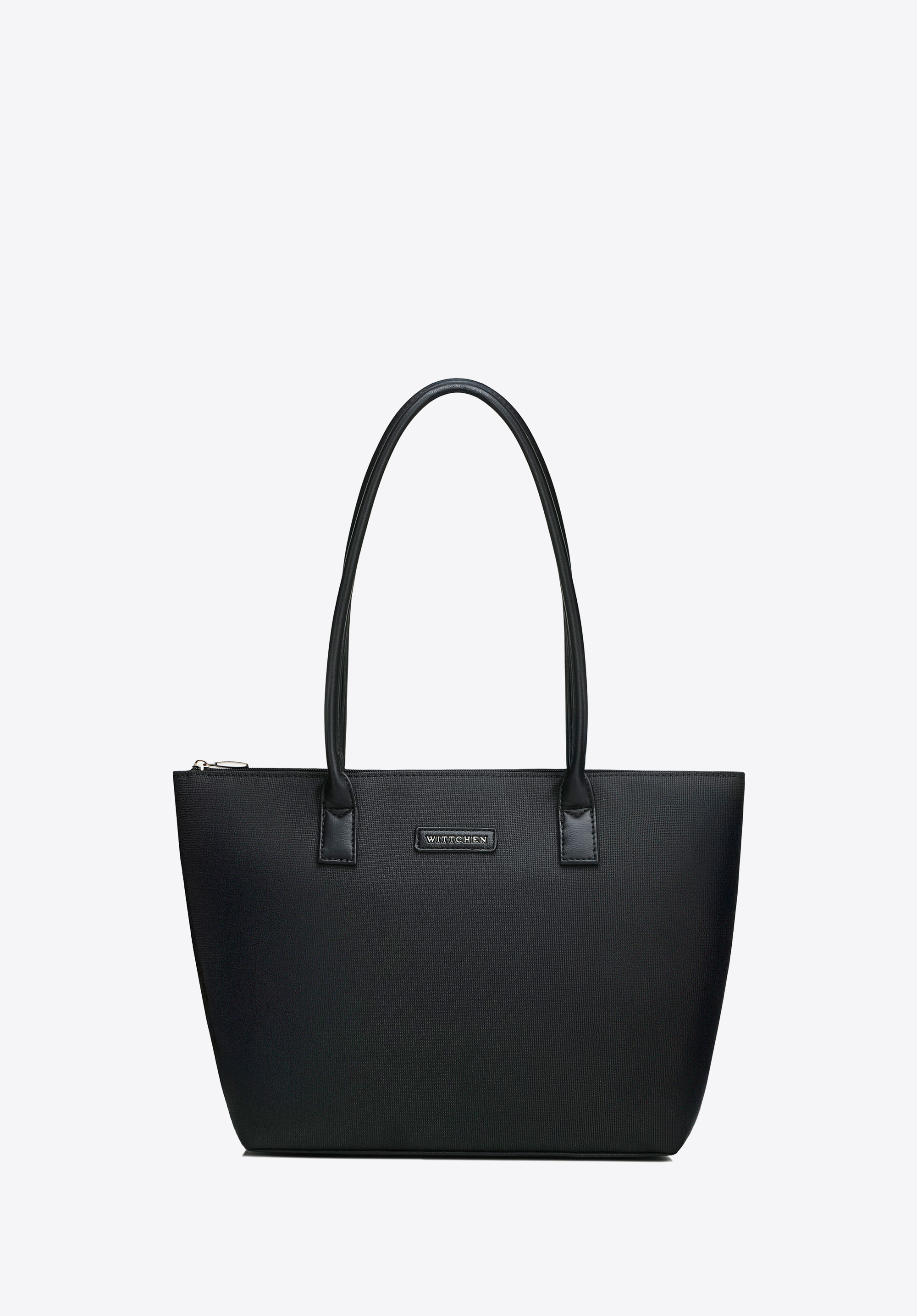 Damen-Einkaufstasche mit Reißverschluss, schwarz, 102-4Y-401-1, Bild 1