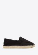 Damen-Espadrilles aus Öko-Wildleder, schwarz, 96-DP-800-P-39, Bild 1