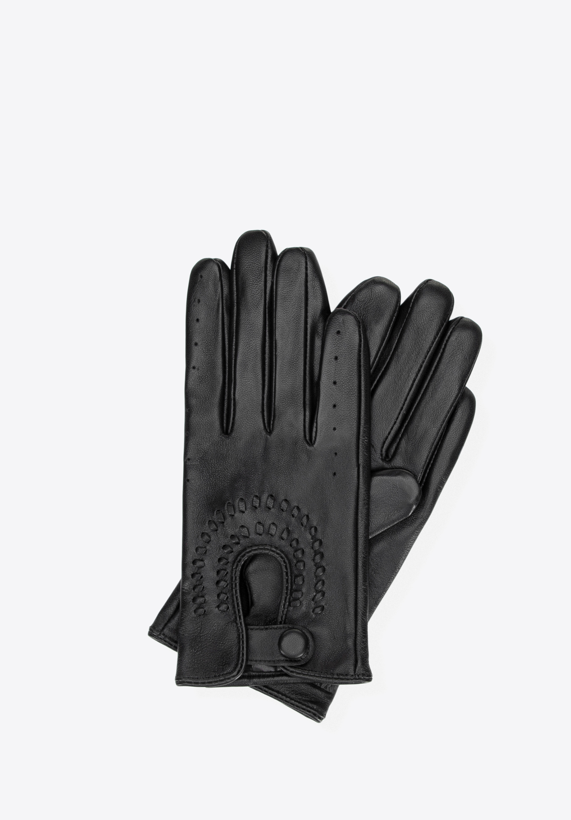 Damen-Fahrhandschuhe aus Leder, schwarz, 45-6L-210-1-S, Bild 1