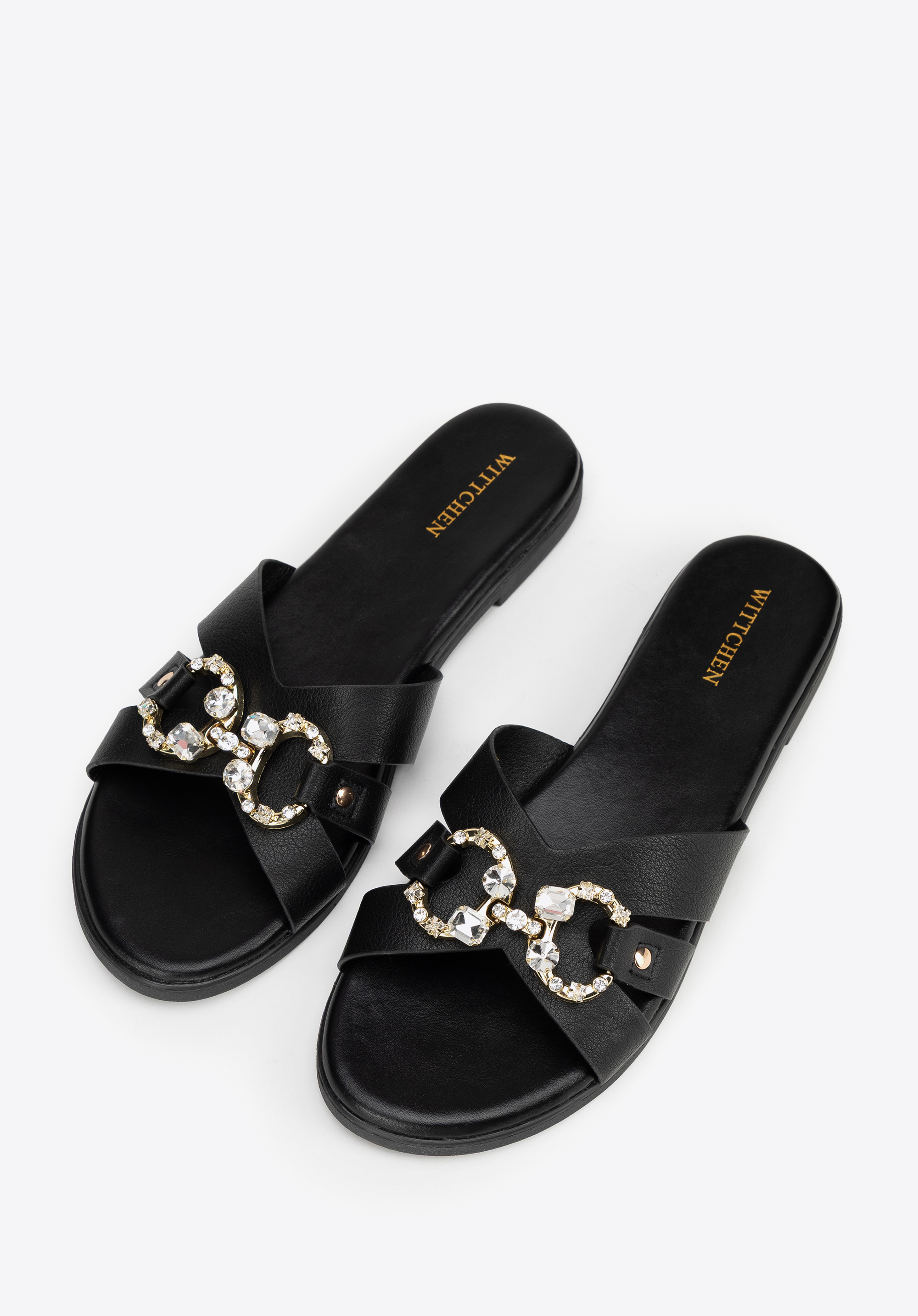 Damen-Flip-Flops aus Öko-Leder, schwarz, 100-DP-205-1-38, Bild 1