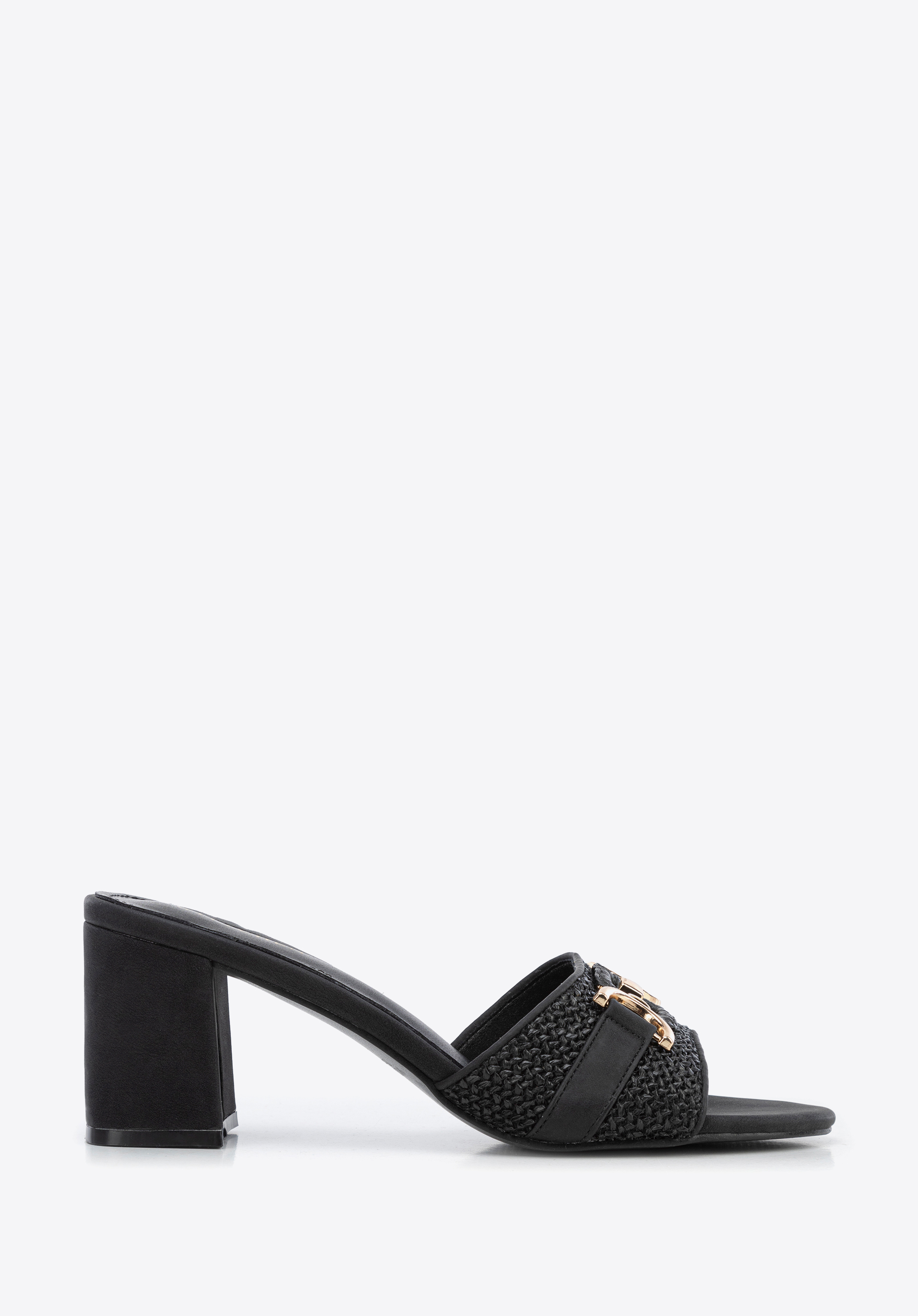 Damen-Flip-Flops mit dekorativer Schnalle, schwarz, 100-DP-201-1-37, Bild 1
