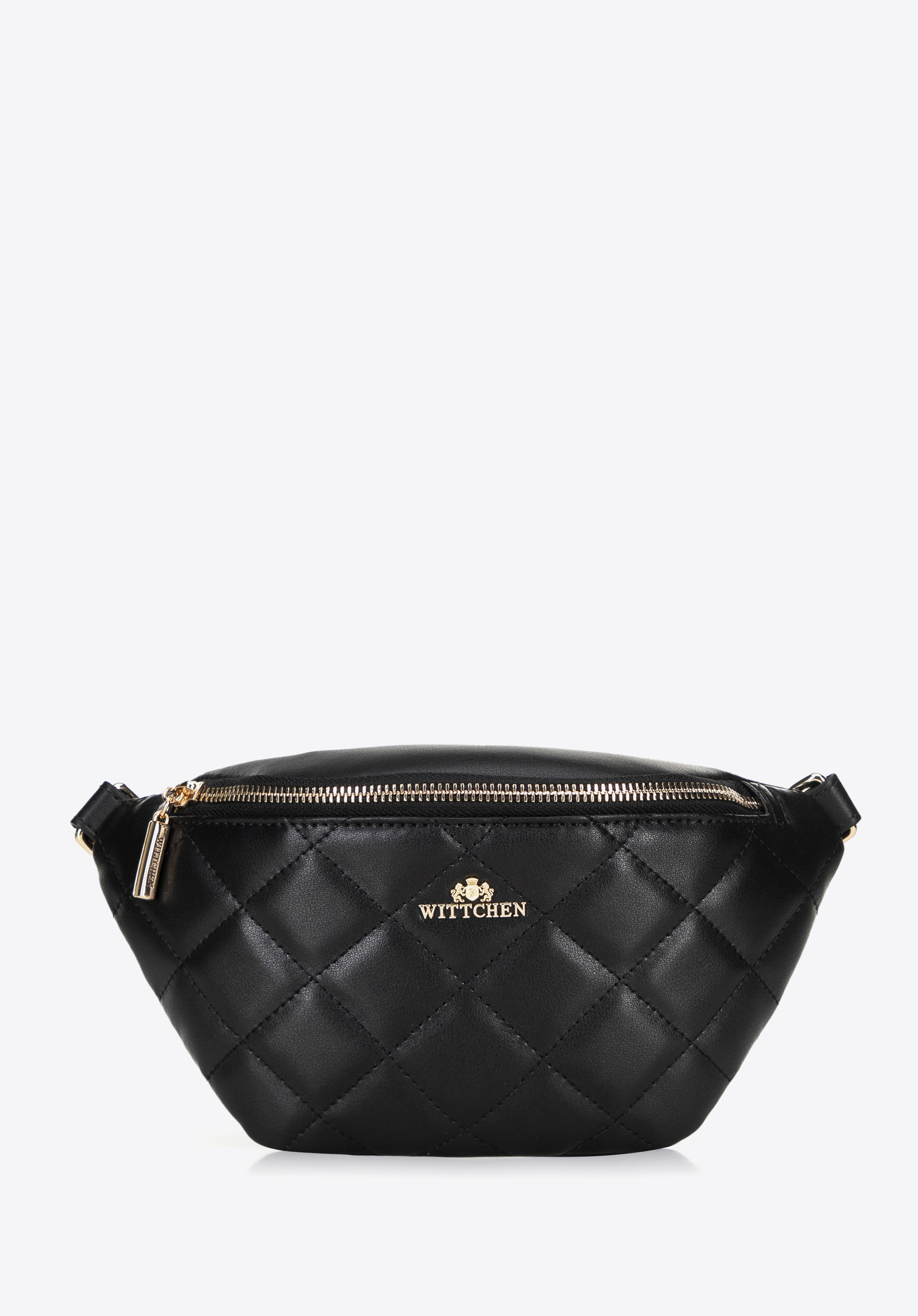 Damen-Gürteltasche aus Leder mit Kettenriemen, schwarz, 100-3E-638-1, Bild 1