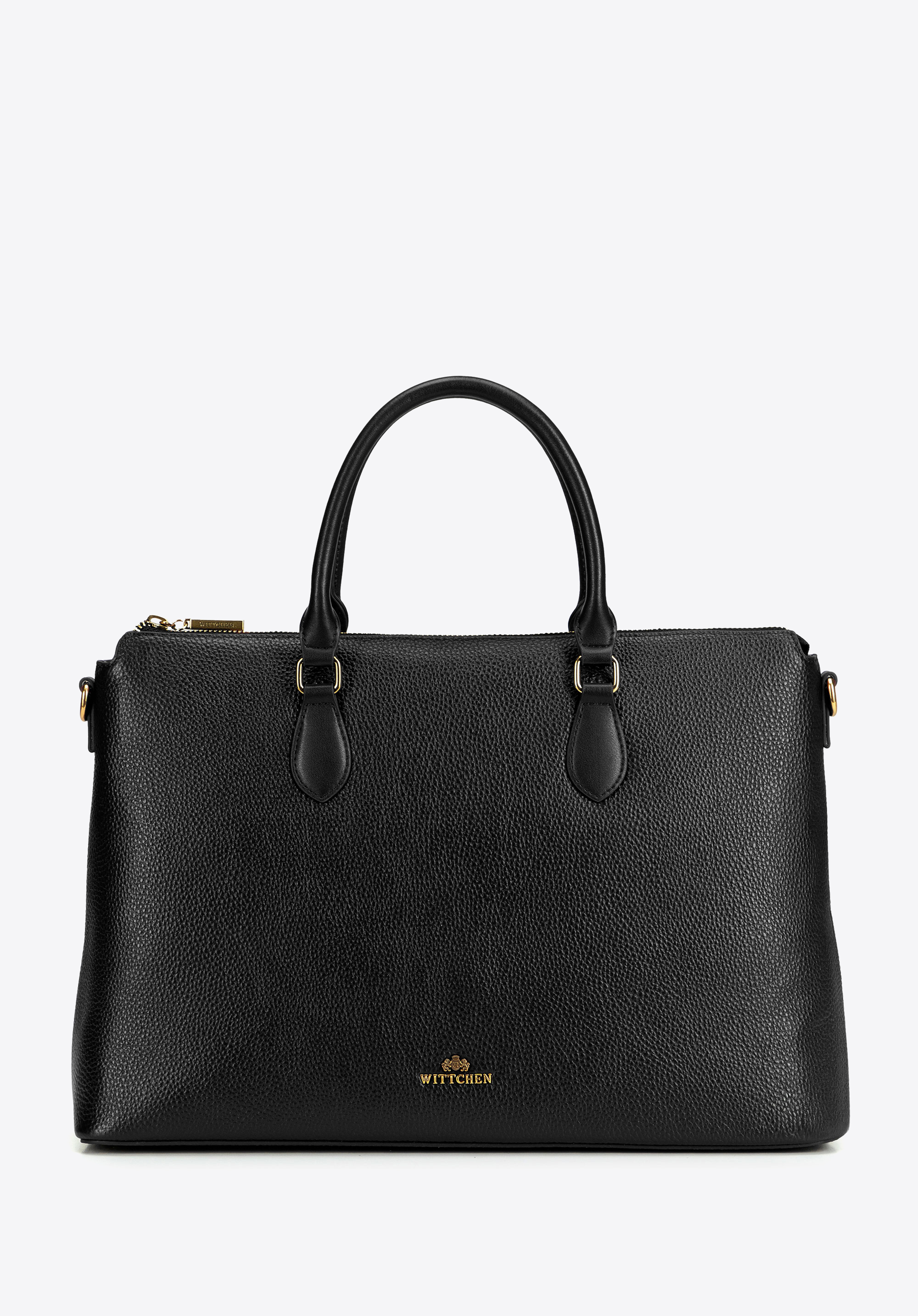 Damen-Laptoptasche aus Leder (13,3 Zoll) mit Fach, schwarz, 103-2E-208-1, Bild 1