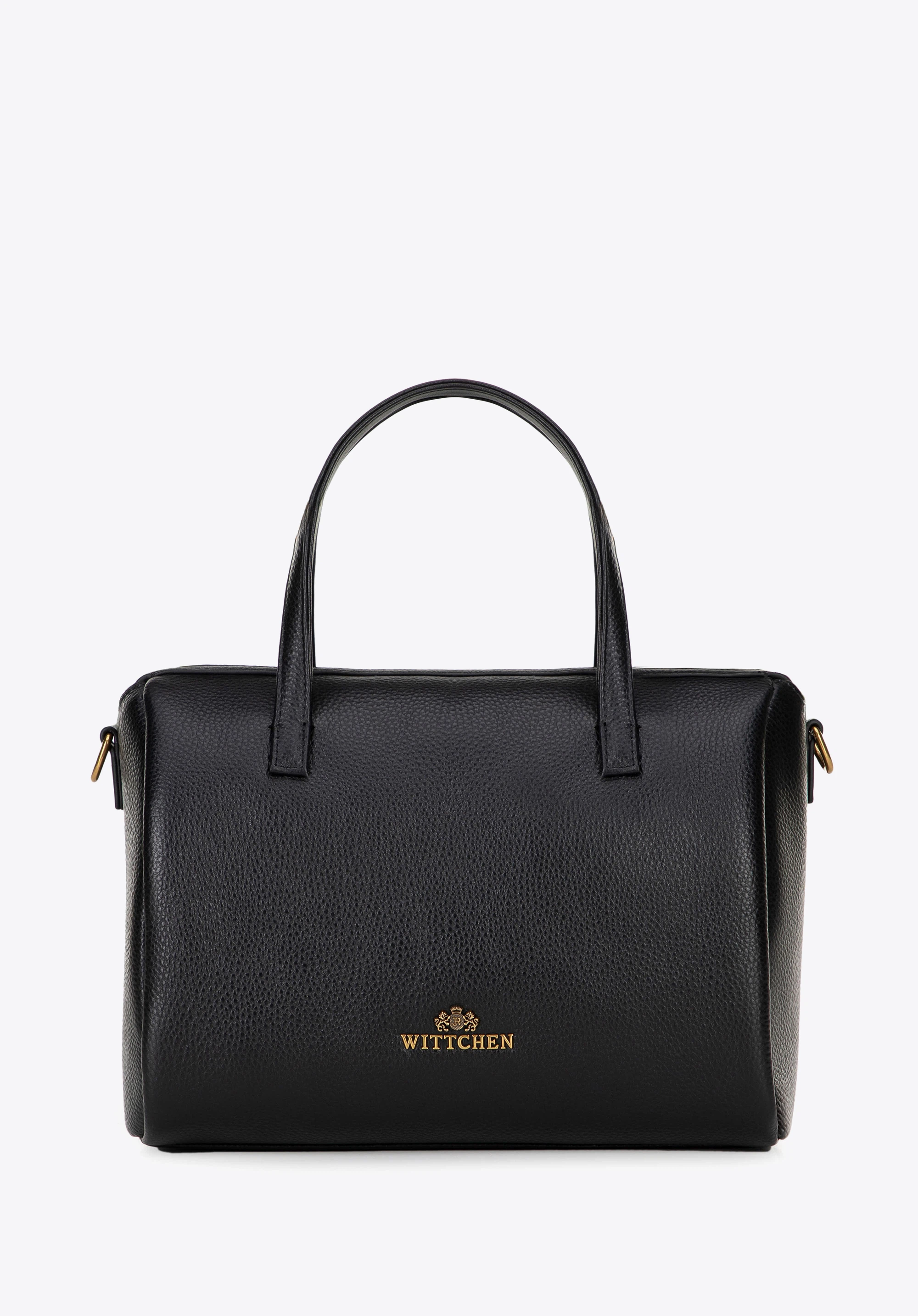 Damen Leder Shopper, schwarz, 100-4E-211-1, Bild 1