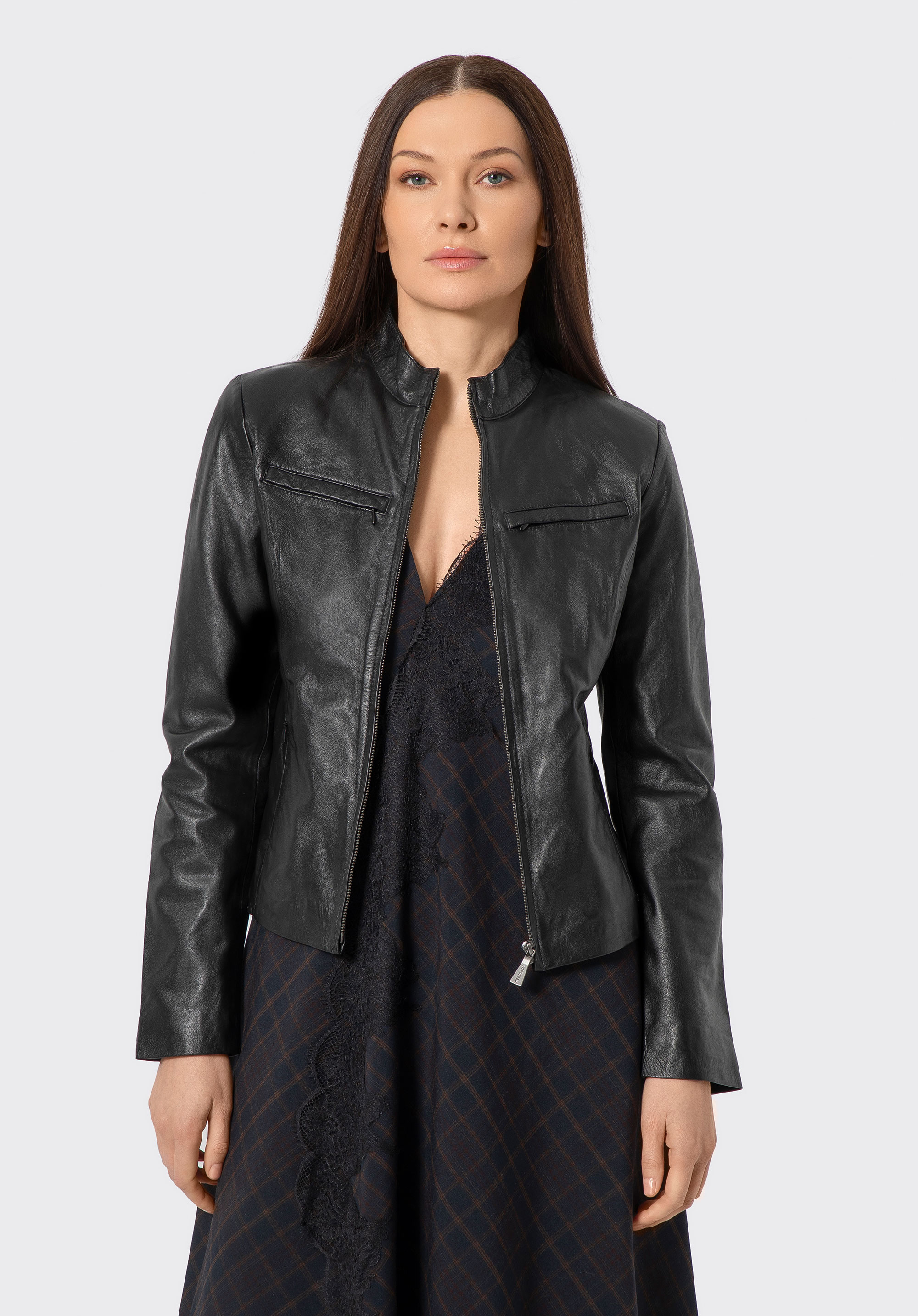 Damen Lederjacke, schwarz, 100-09-801-1-2XL, Bild 1