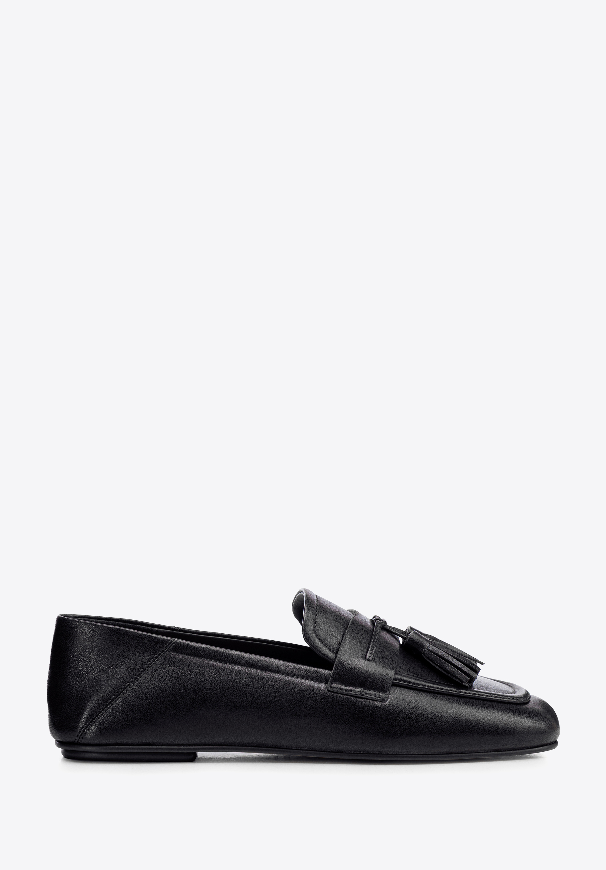 Damen-Lederslipper mit dekorativen Quasten, schwarz, 103-D-362-1-37, Bild 1