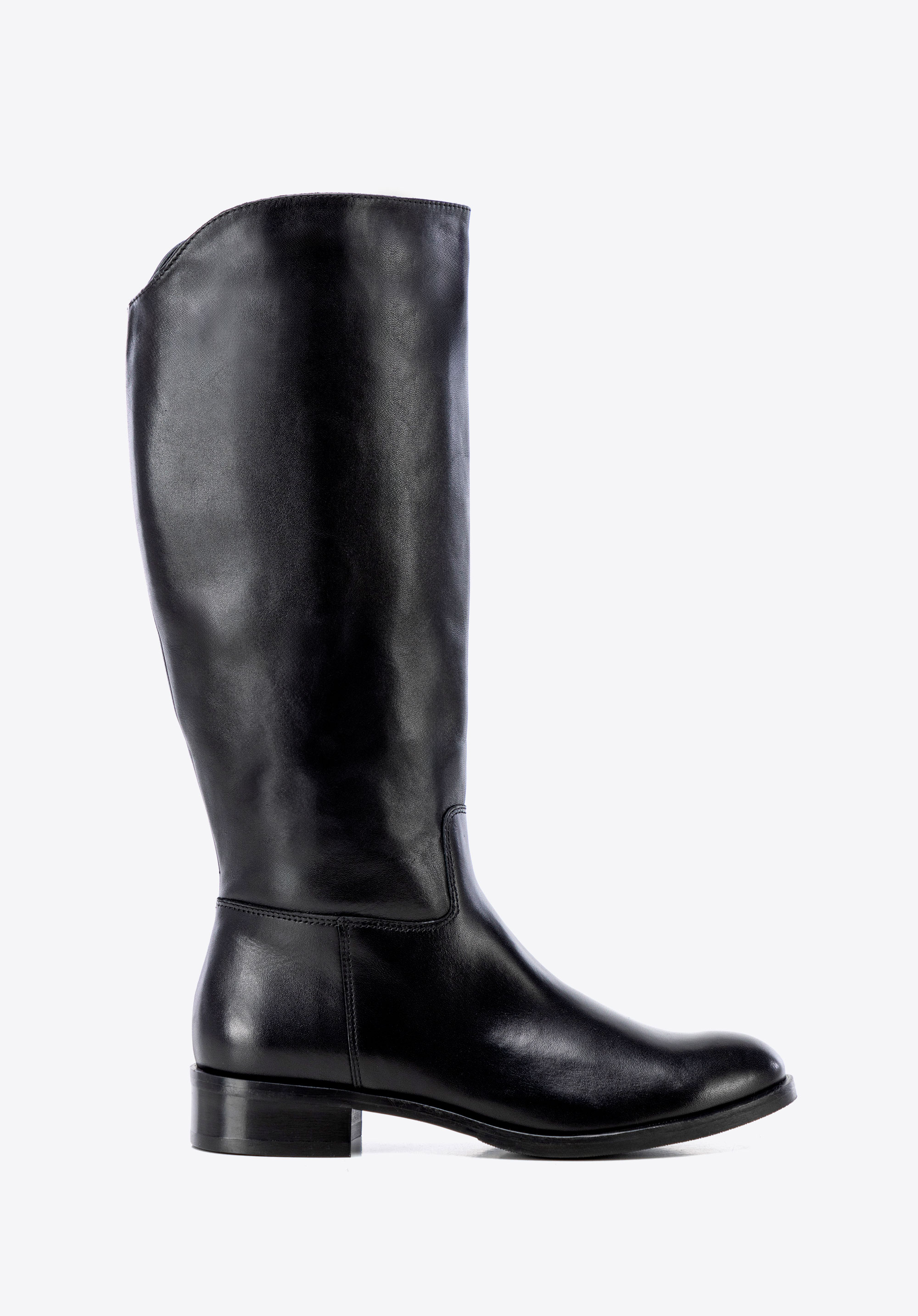 Damen-Lederstiefel mit breitem Schaft, schwarz, BD-B-816-1-35, Bild 1