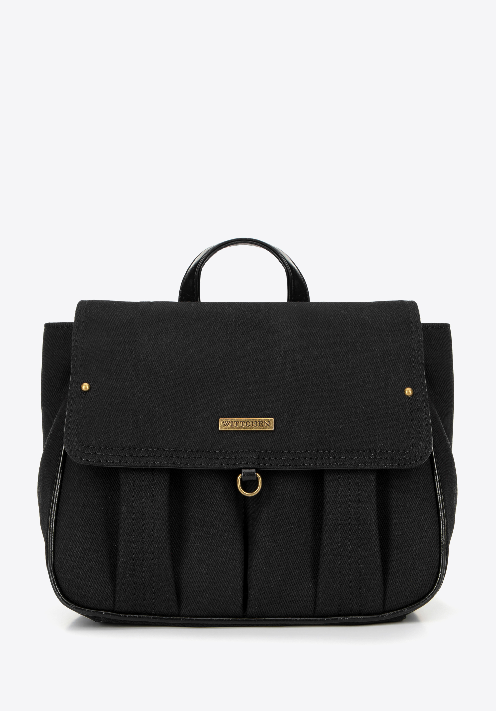 Damen-Mini-Rucksack mit Klappe, schwarz, 100-4Y-441-1, Bild 1