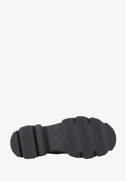 Overknee-Stiefel für Damen aus Leder mit Kette, schwarz, 97-D-502-1-38, Bild 5