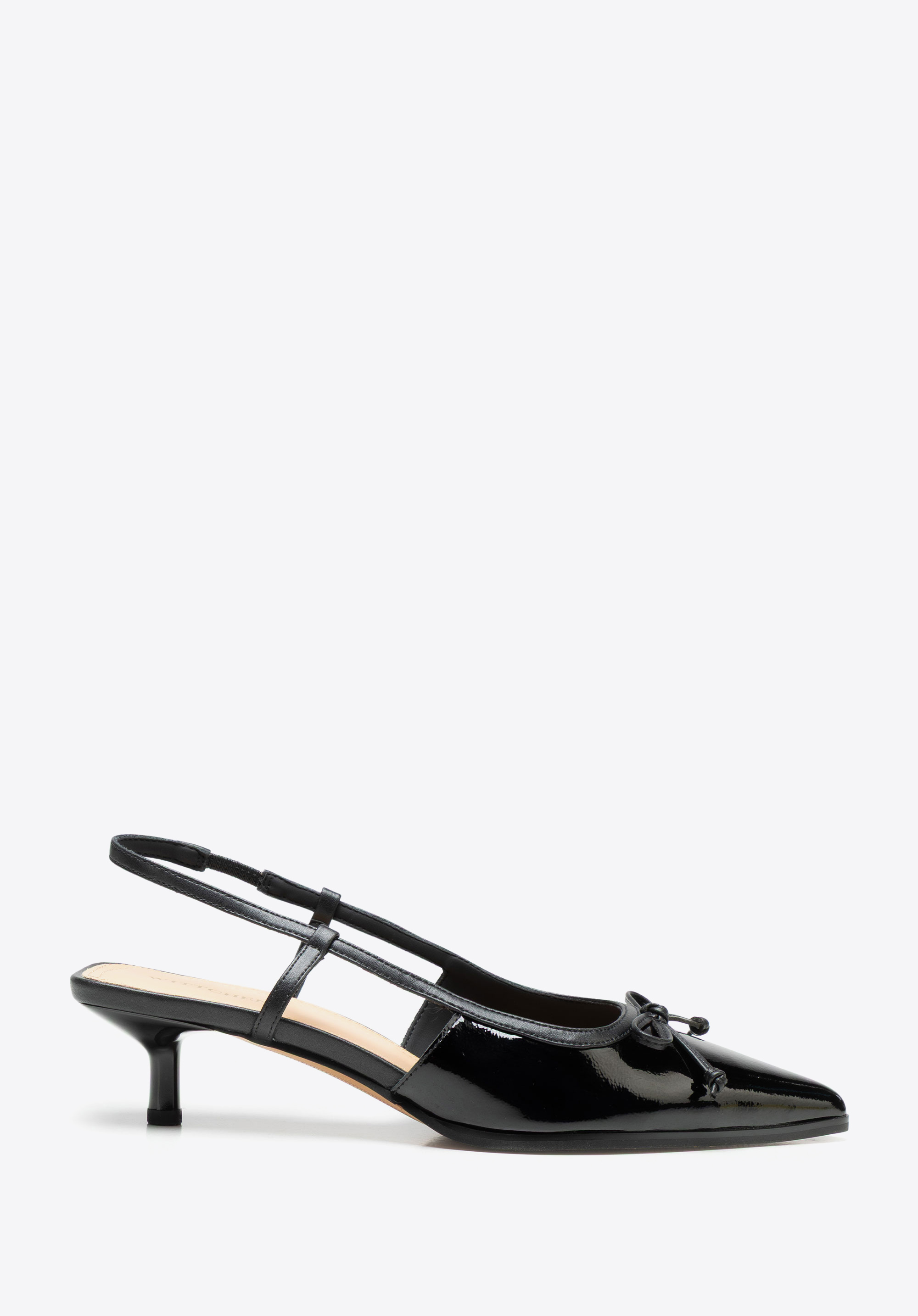 Damen-Pumps aus Lackleder mit Fersenriemen, schwarz, 102-D-351-1-41, Bild 1