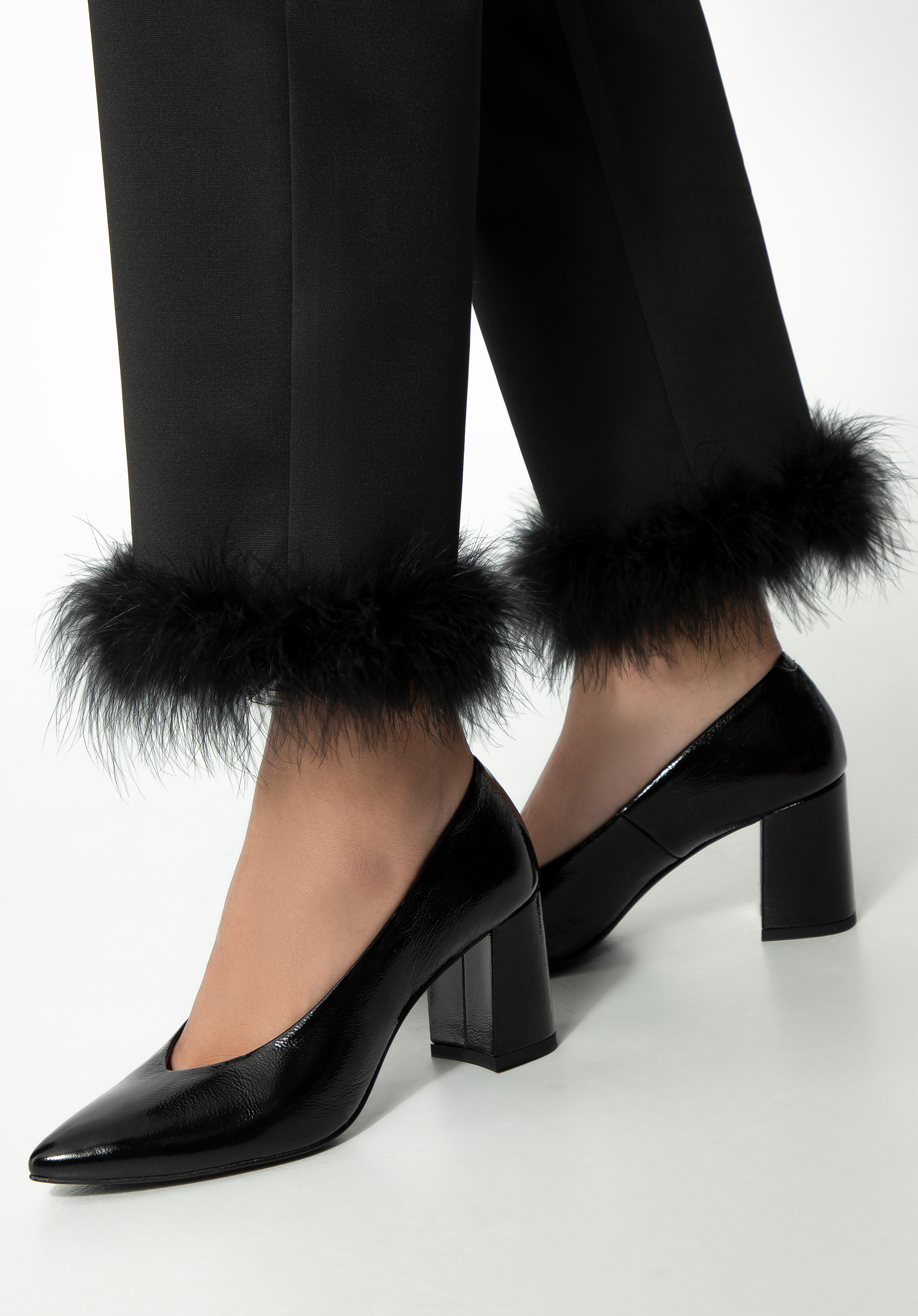 Damen Pumps aus Leder mit Blockabsatz, schwarz, BD-B-807-1-38, Bild 1