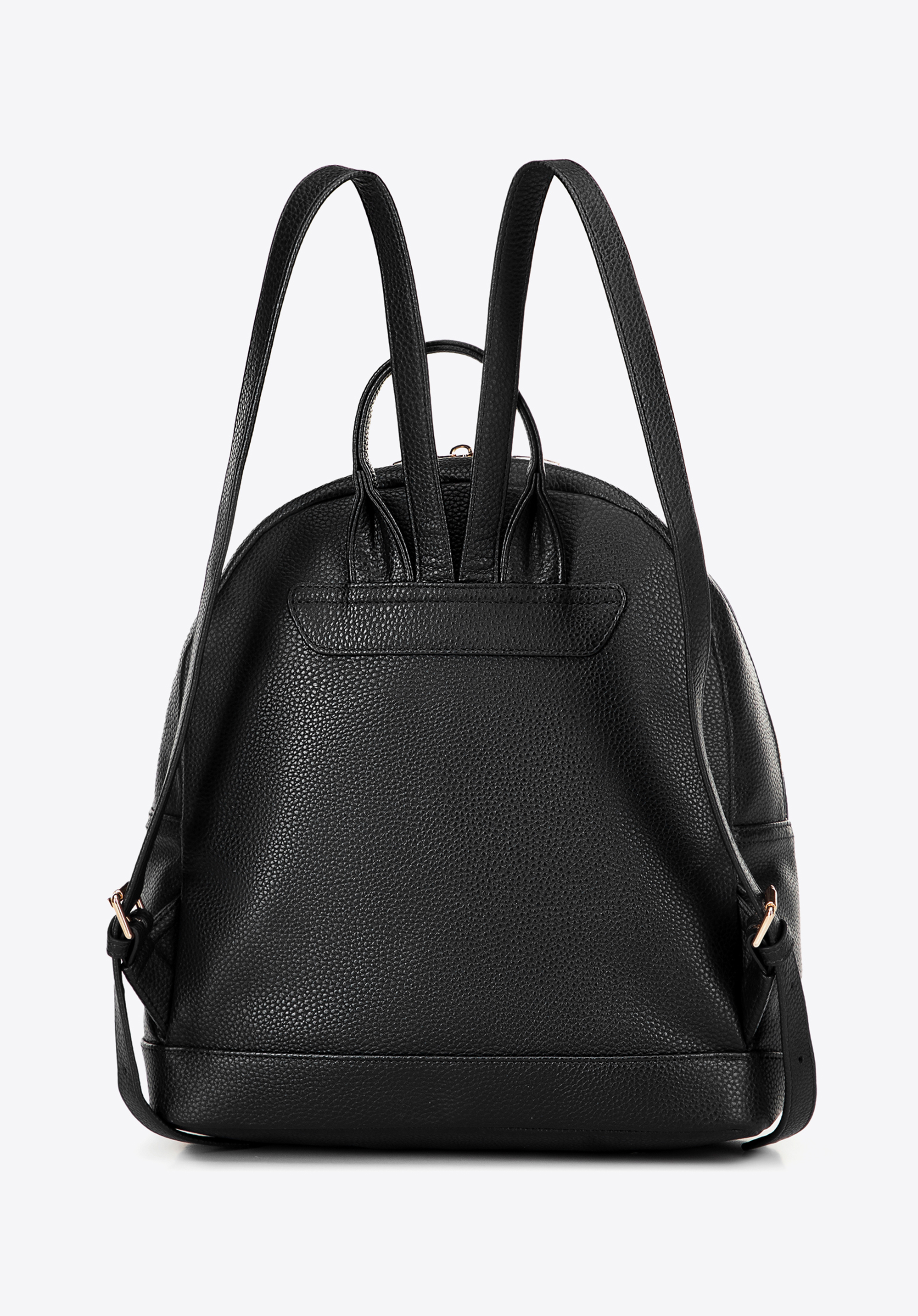 Damen-Rucksack aus Öko-Leder mit praktischer Tasche, schwarz, 100-4Y-001-1, Bild 1