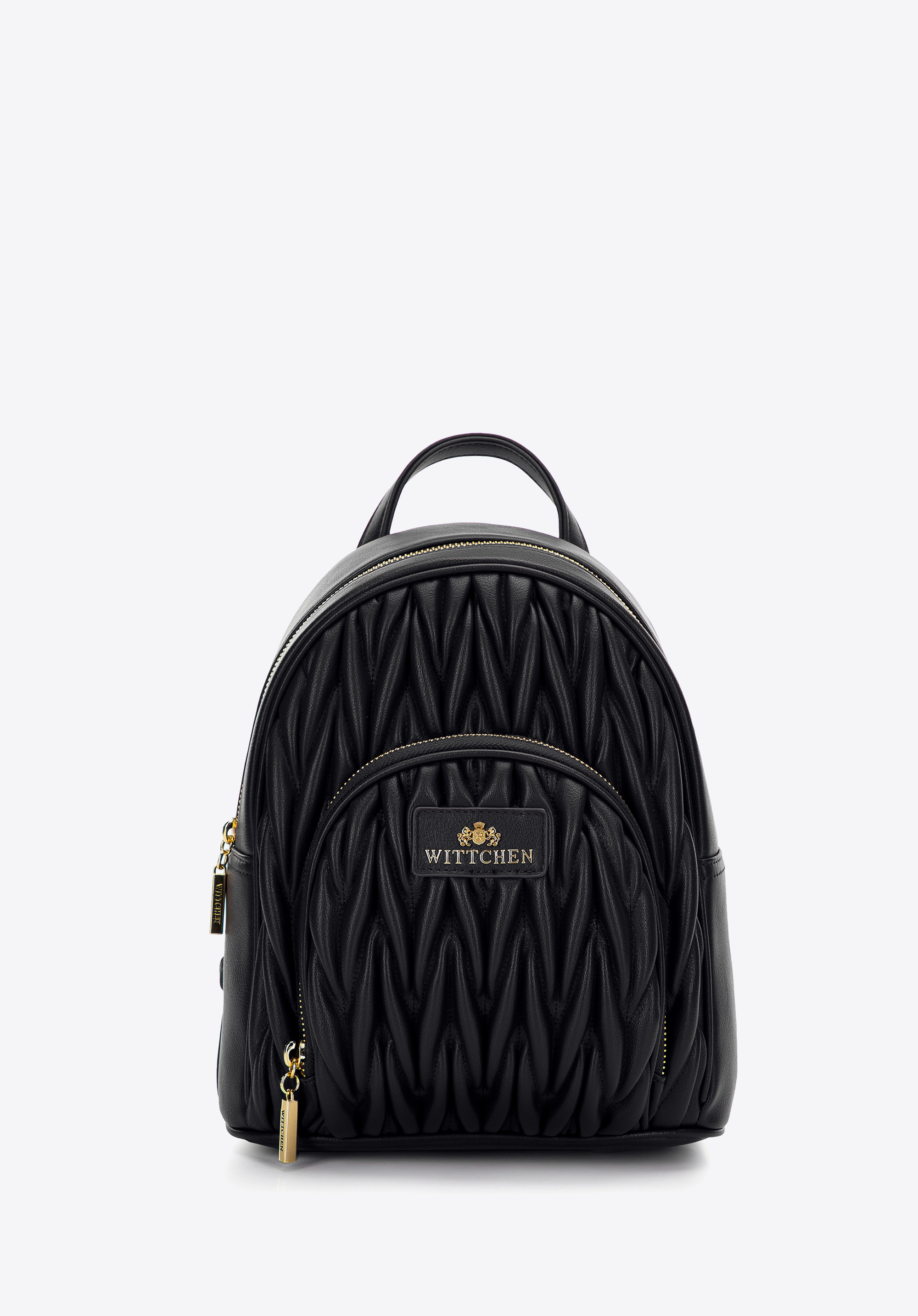 Der Damen-Lederrucksack mit Bügelfalte, schwarz, 97-4E-604-1, Bild 1
