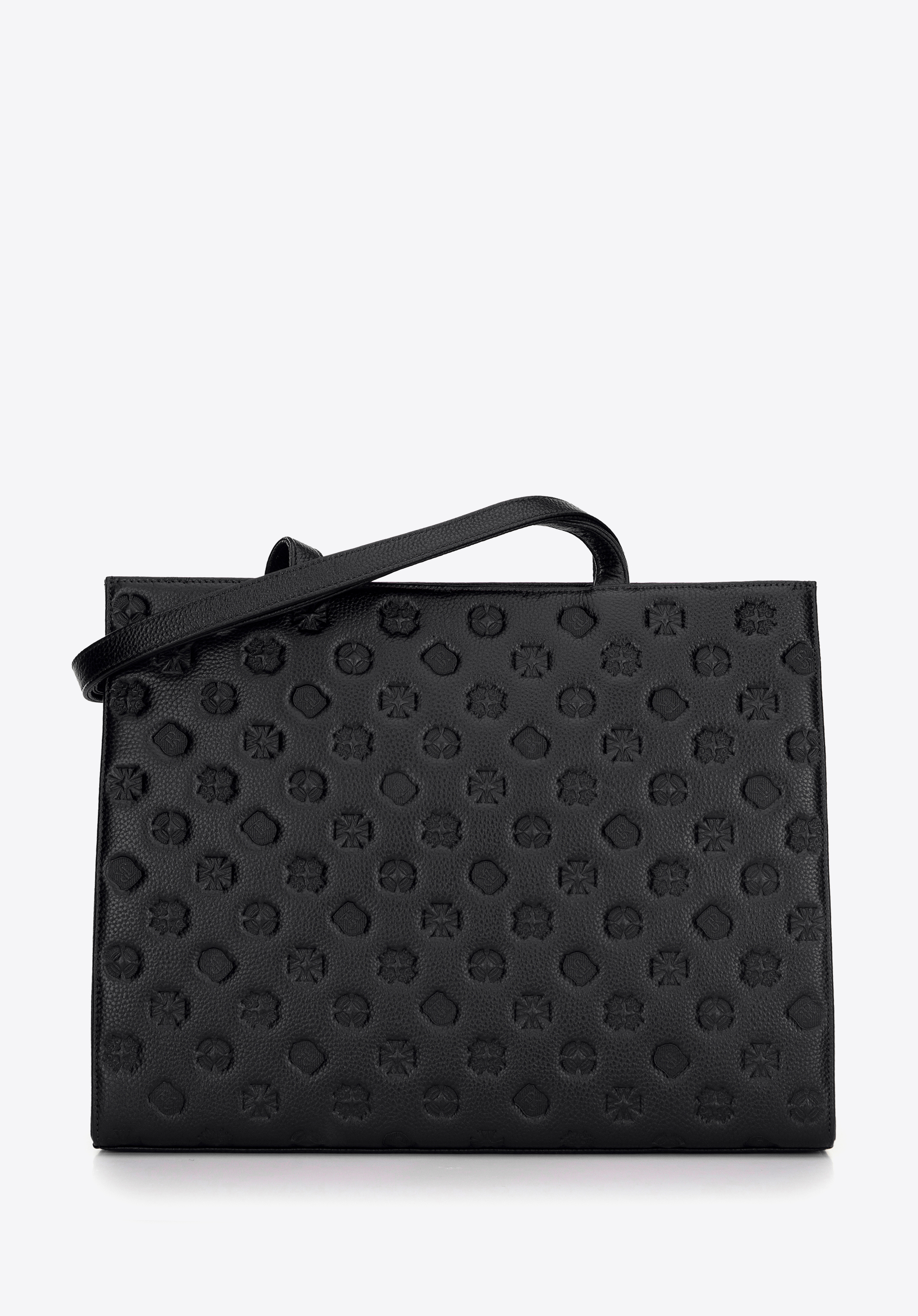 Damen Shopper aus Leder, schwarz, 99-4E-301-1, Bild 1