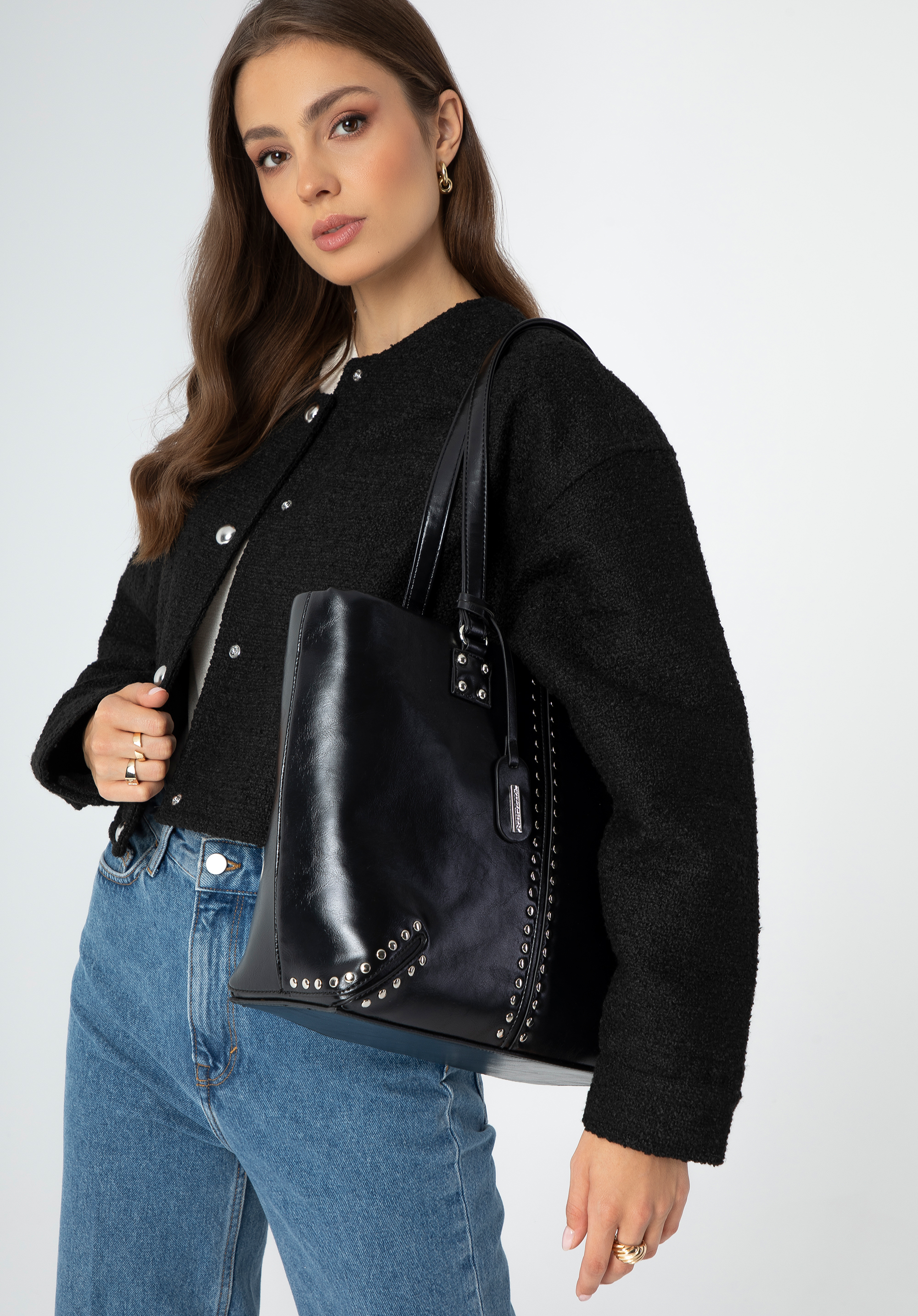 Wittchen Handtasche Shopper Tasche Mit Nieten Yves Saint Laurent - Main Image