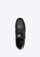 Damen-Sneaker aus Wildleder mit Klettverschluss auf der Plattform, schwarz, 93-D-654-1-35, Bild 4