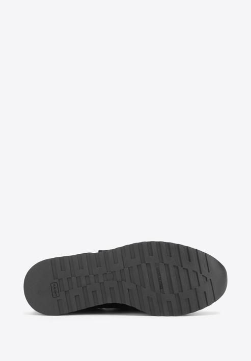 Damen-Sneaker aus Wildleder mit Klettverschluss auf der Plattform, schwarz, 93-D-654-1-35, Bild 6
