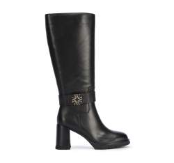 Damen-Stiefel aus Leder mit Blockabsatz, schwarz, 95-D-516-1-36, Bild 1