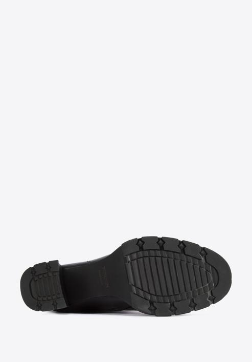 Damen-Stiefel aus Leder mit Blockabsatz, schwarz, 95-D-516-1L-38, Bild 5