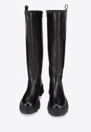 Damen-Stiefel aus Leder mit dicker Sohle, schwarz, 95-D-511-9-36, Bild 2