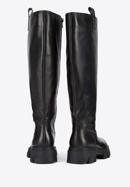 Damen-Stiefel aus Leder mit dicker Sohle, schwarz, 95-D-511-0-39, Bild 4