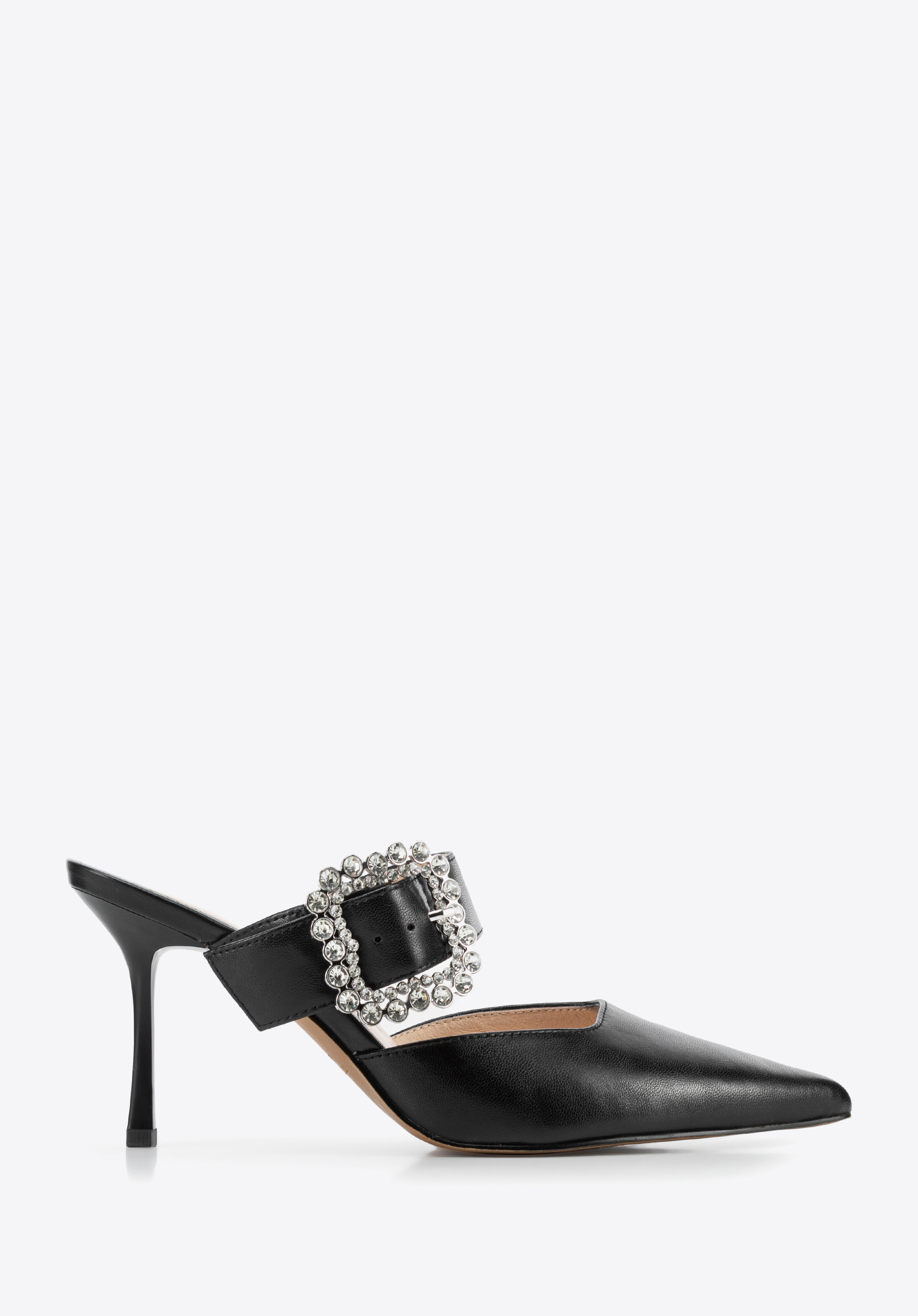 Damen-Stilettos aus Leder, schwarz, 100-D-513-1-41, Bild 1