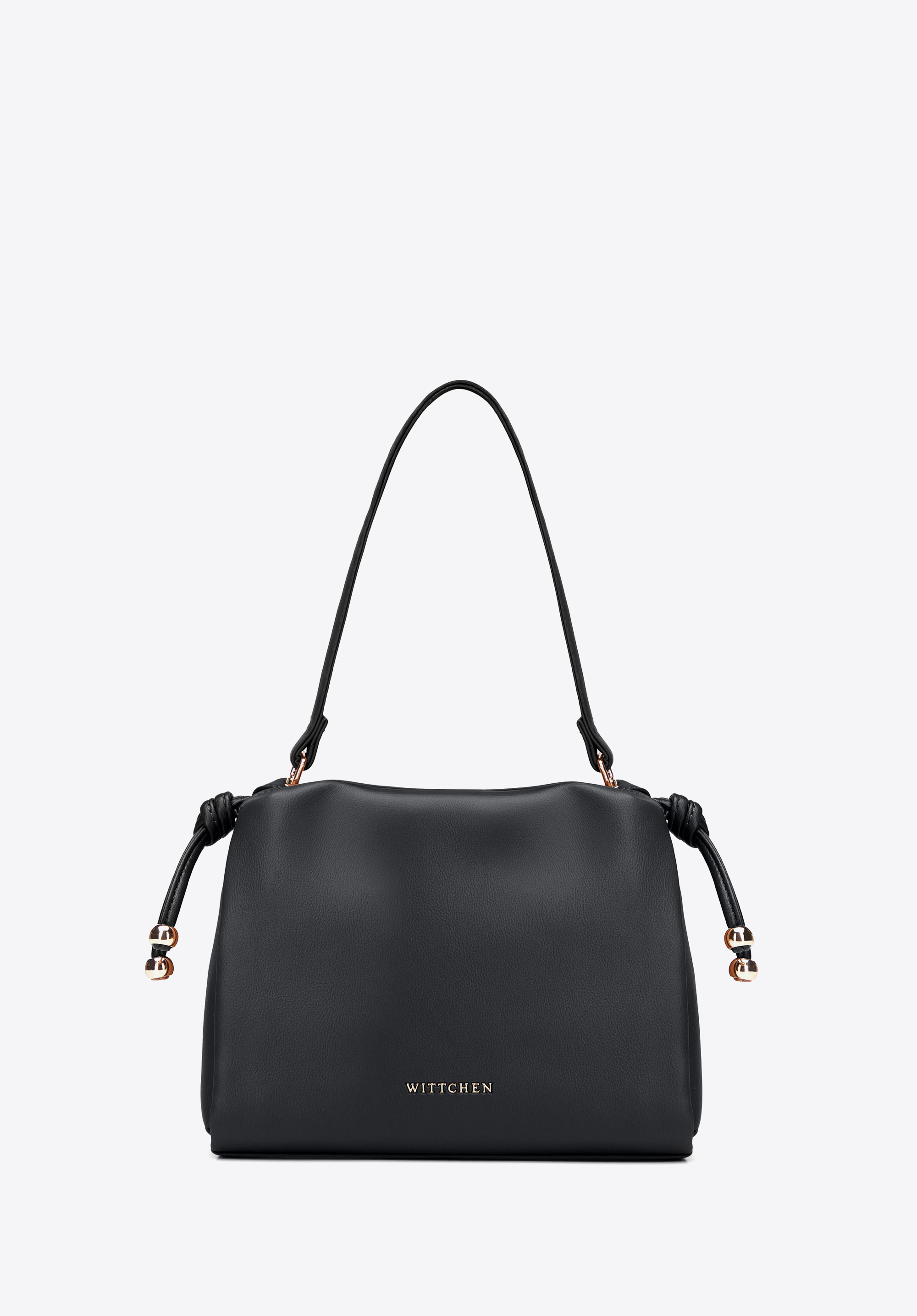 Damen-Umhängetasche aus Kunstleder, schwarz, 102-4Y-406-1, Bild 1