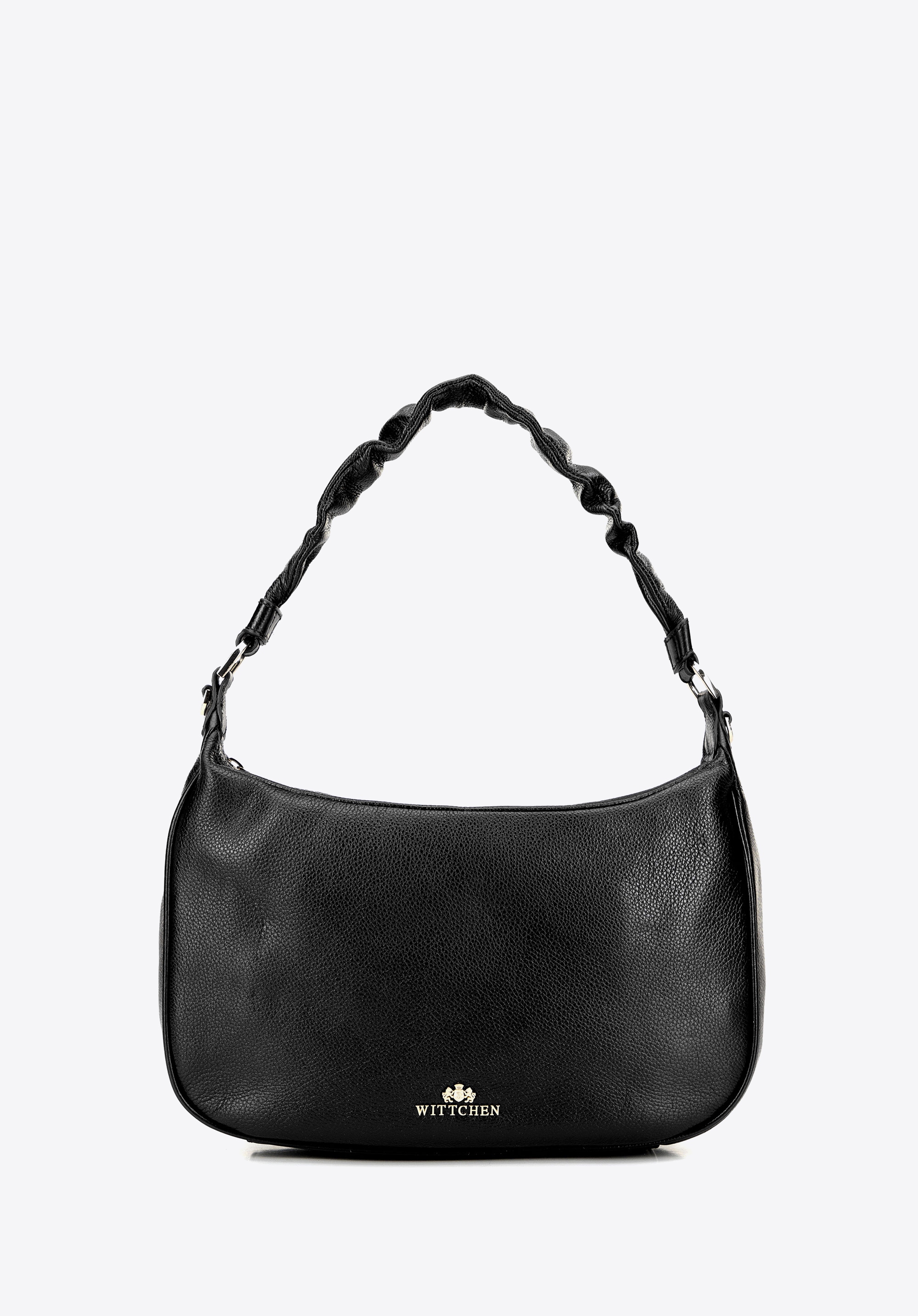 Damen-Umhängetasche aus Leder, schwarz, 101-4E-803-1, Bild 1