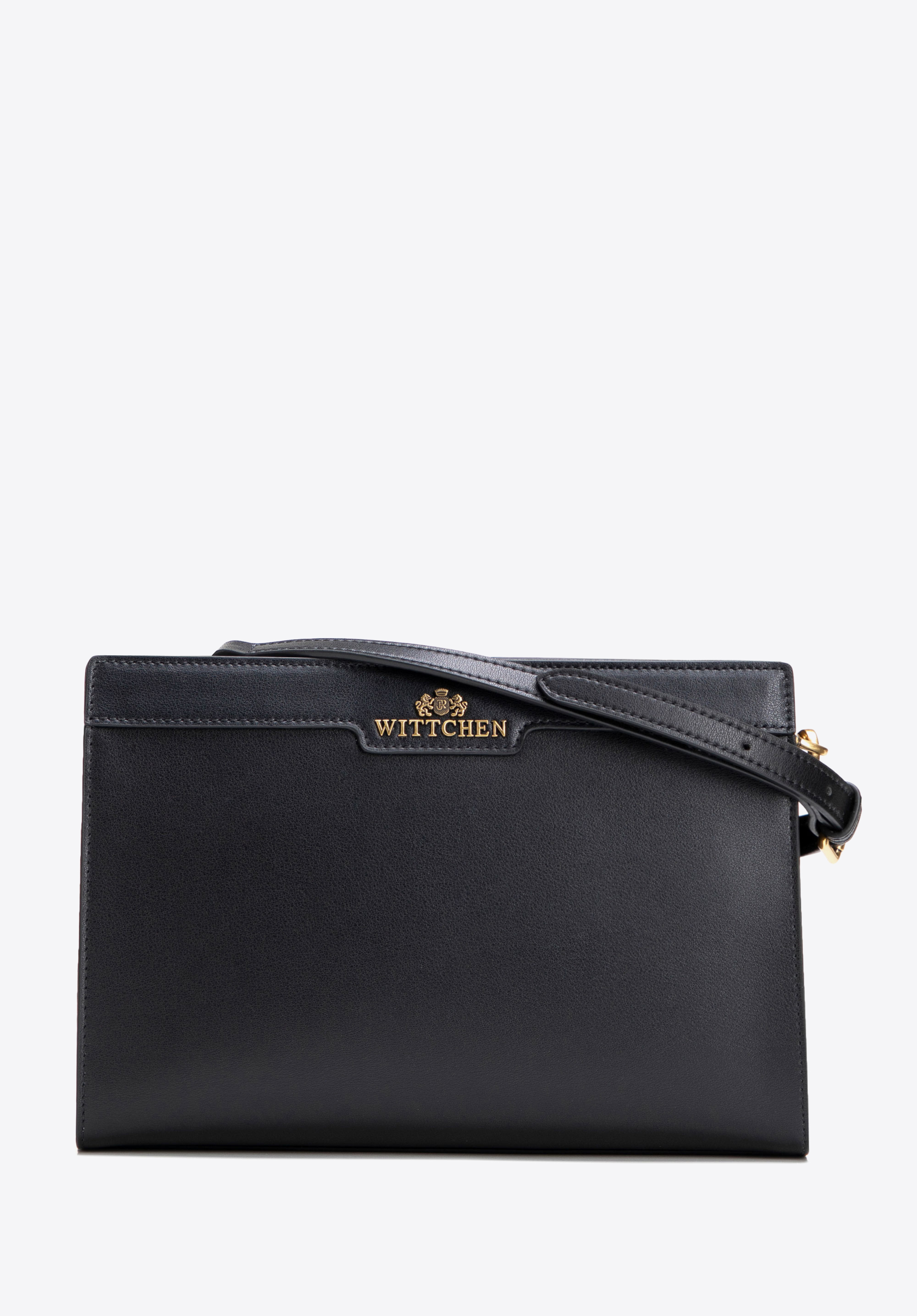 Damen-Umhängetasche aus Leder, schwarz, 102-4E-615-1, Bild 1