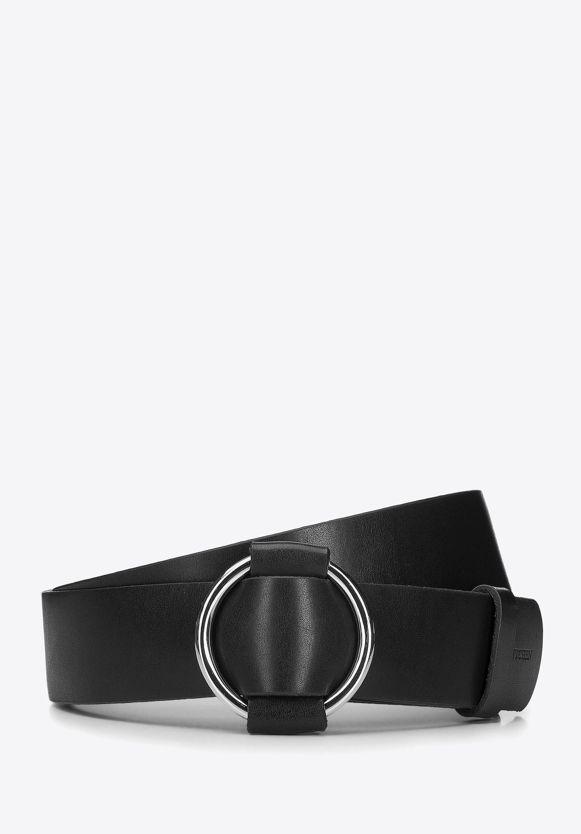 Damengürtel aus Echtleder mit Ring, schwarz, 94-8D-905-1-XL, Bild 1