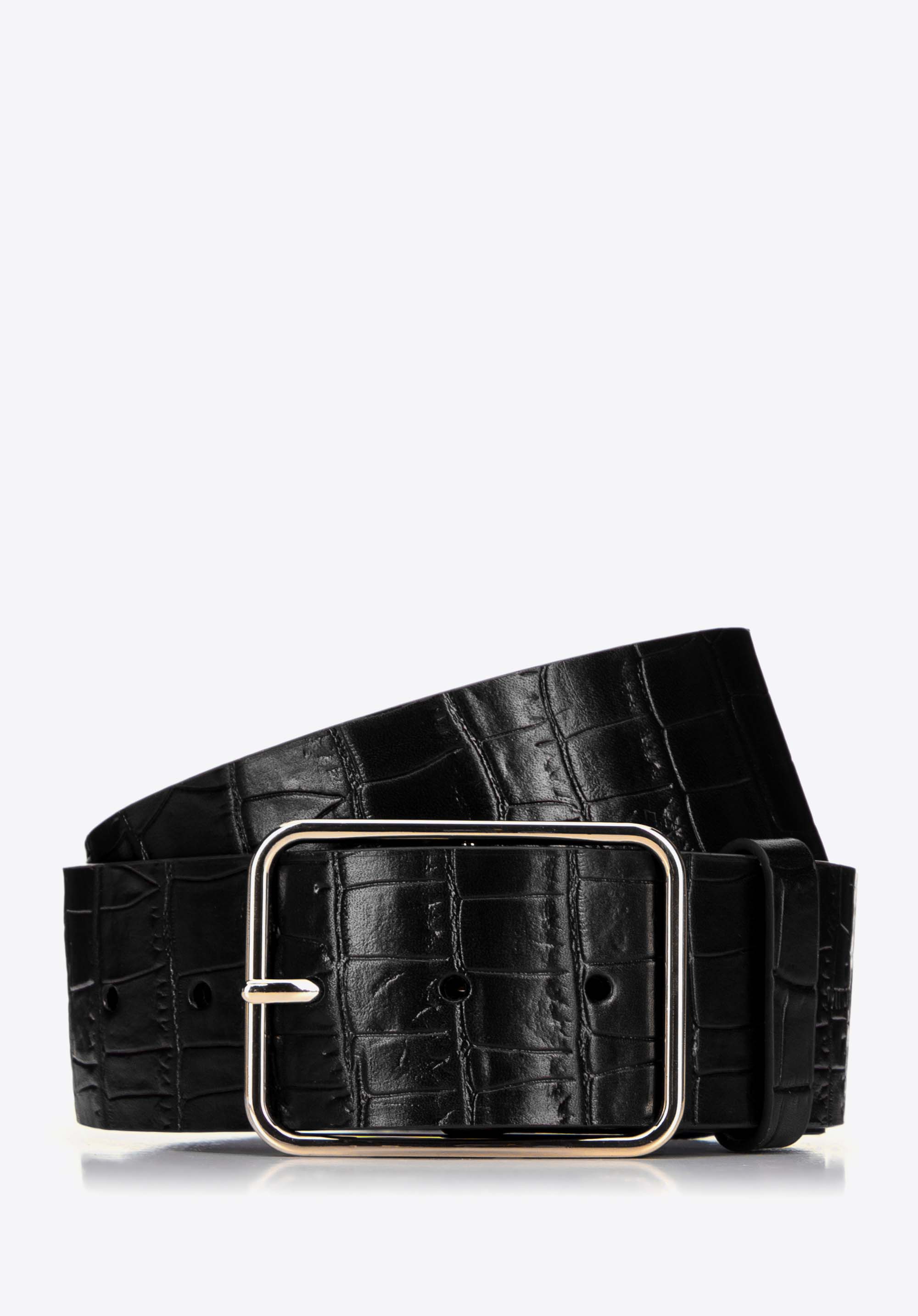 Damengürtel aus Leder, schwarz, 99-8D-121-1-XL, Bild 1