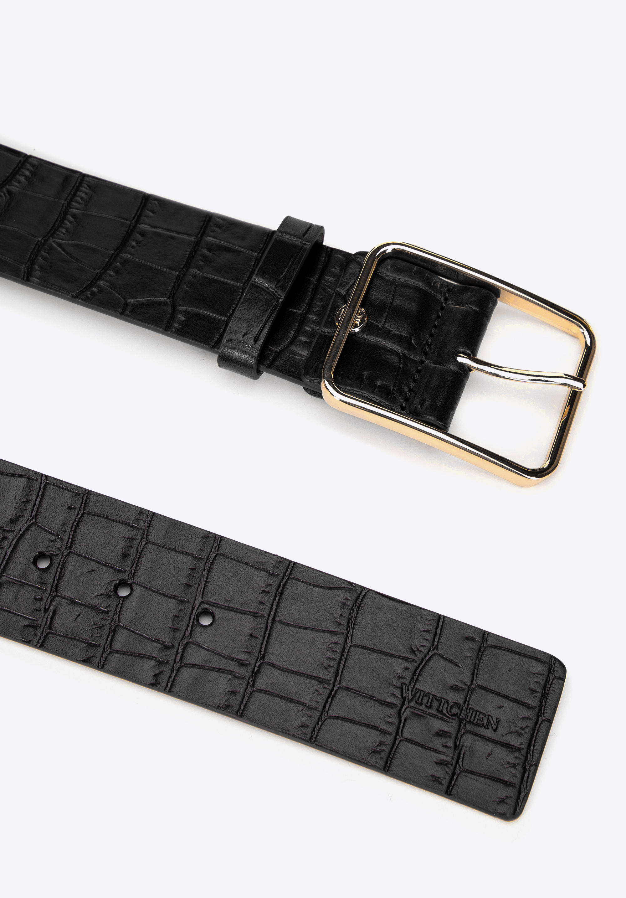 Damengürtel aus Leder, schwarz, 99-8D-121-1-XL, Bild 1