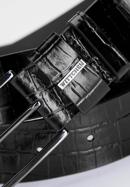 DAMENGÜRTEL AUS LEDER IN KROKO-OPTIK, schwarz, 92-8D-308-3-S, Bild 4