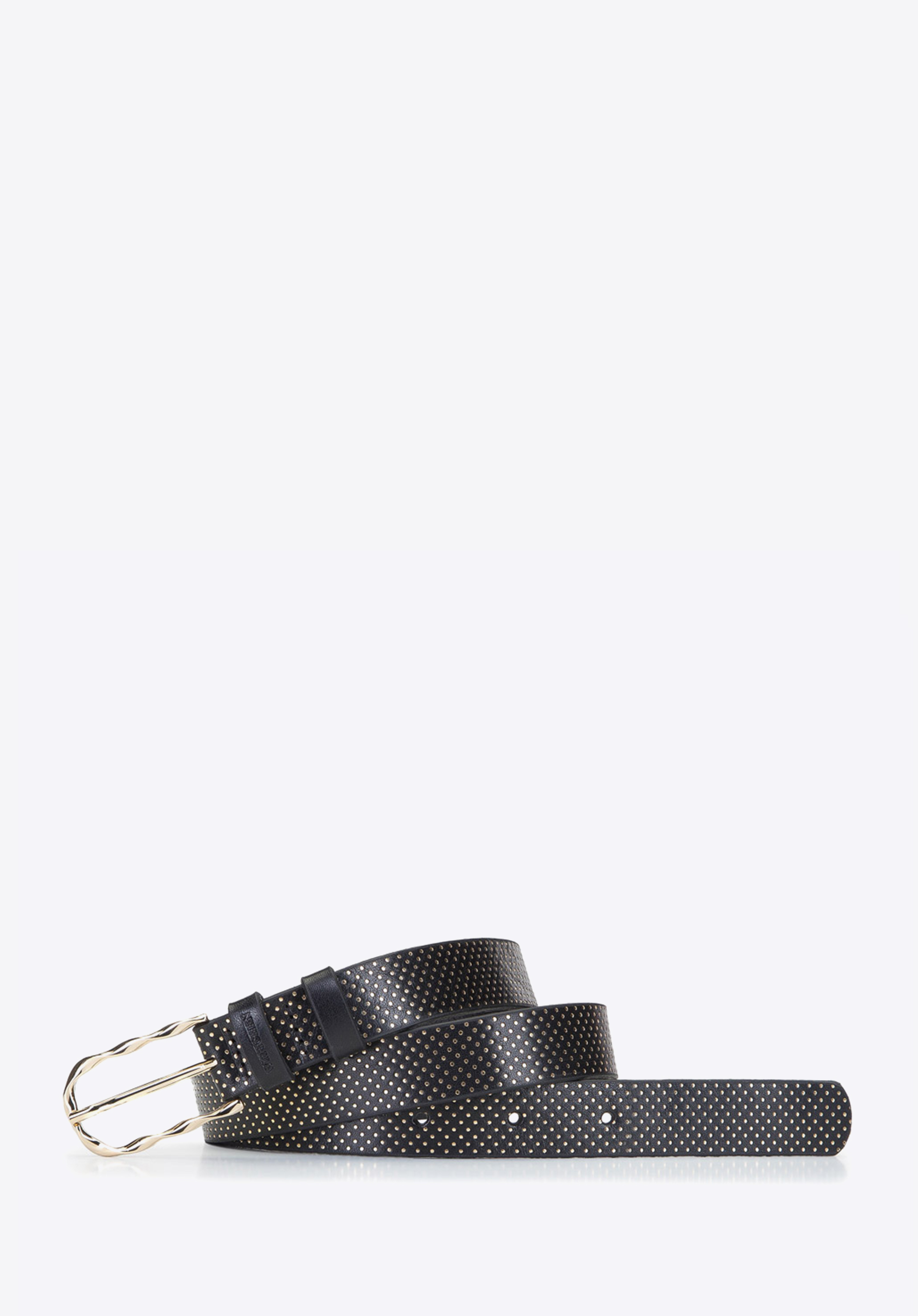DAMENGÜRTEL AUS LEDER MIT NIETEN, schwarz, 92-8D-301-1-L, Bild 1