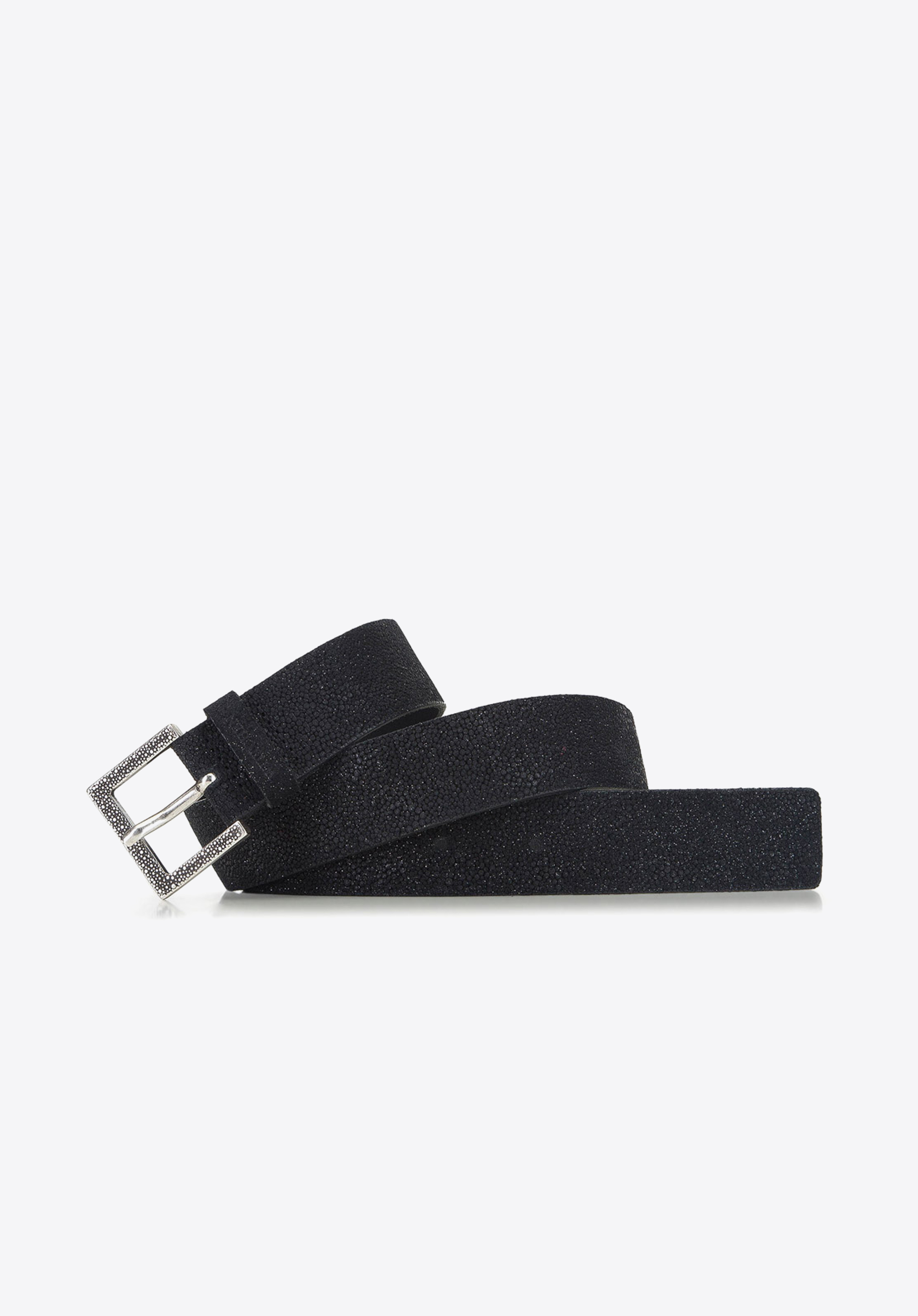 DAMENGÜRTEL AUS VELOURSLEDER MIT GLITZER, schwarz, 91-8D-311-1-L, Bild 1