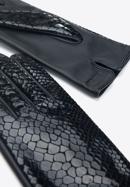 Damenhandschuhe aus Leder in Kroko-Optik, schwarz, 39-6A-010-1-L, Bild 4